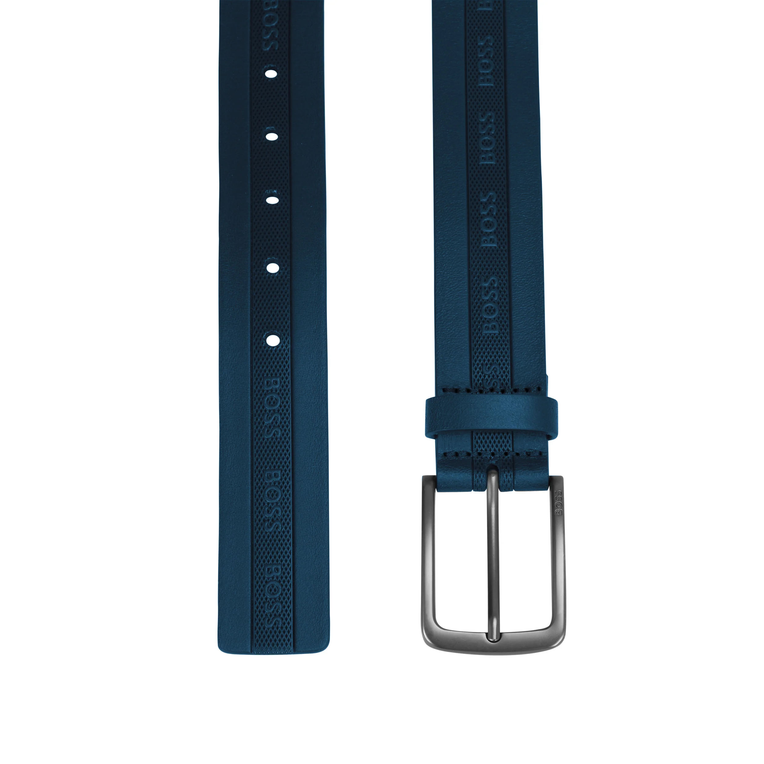 BOSS Vered Grid Belt - Dark Navy - Image 2