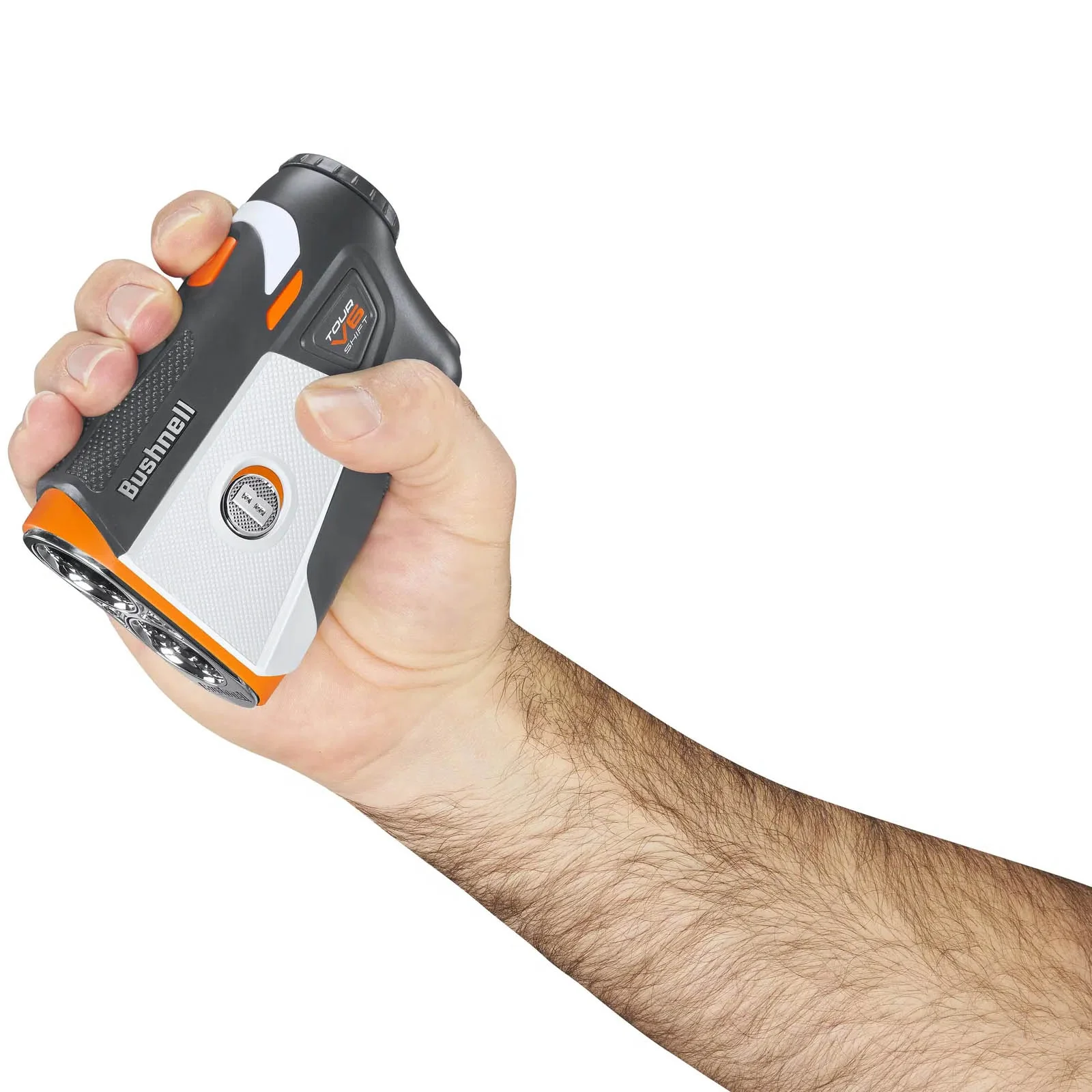 Bushnell Tour V6 Shift Golf Rangefinder - White & Orange - Image 3