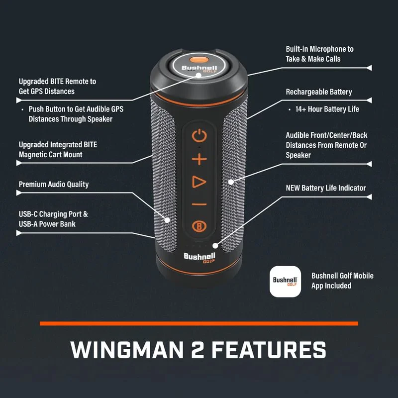 Bushnell Wingman 2 Golf GPS Speaker - Image 9