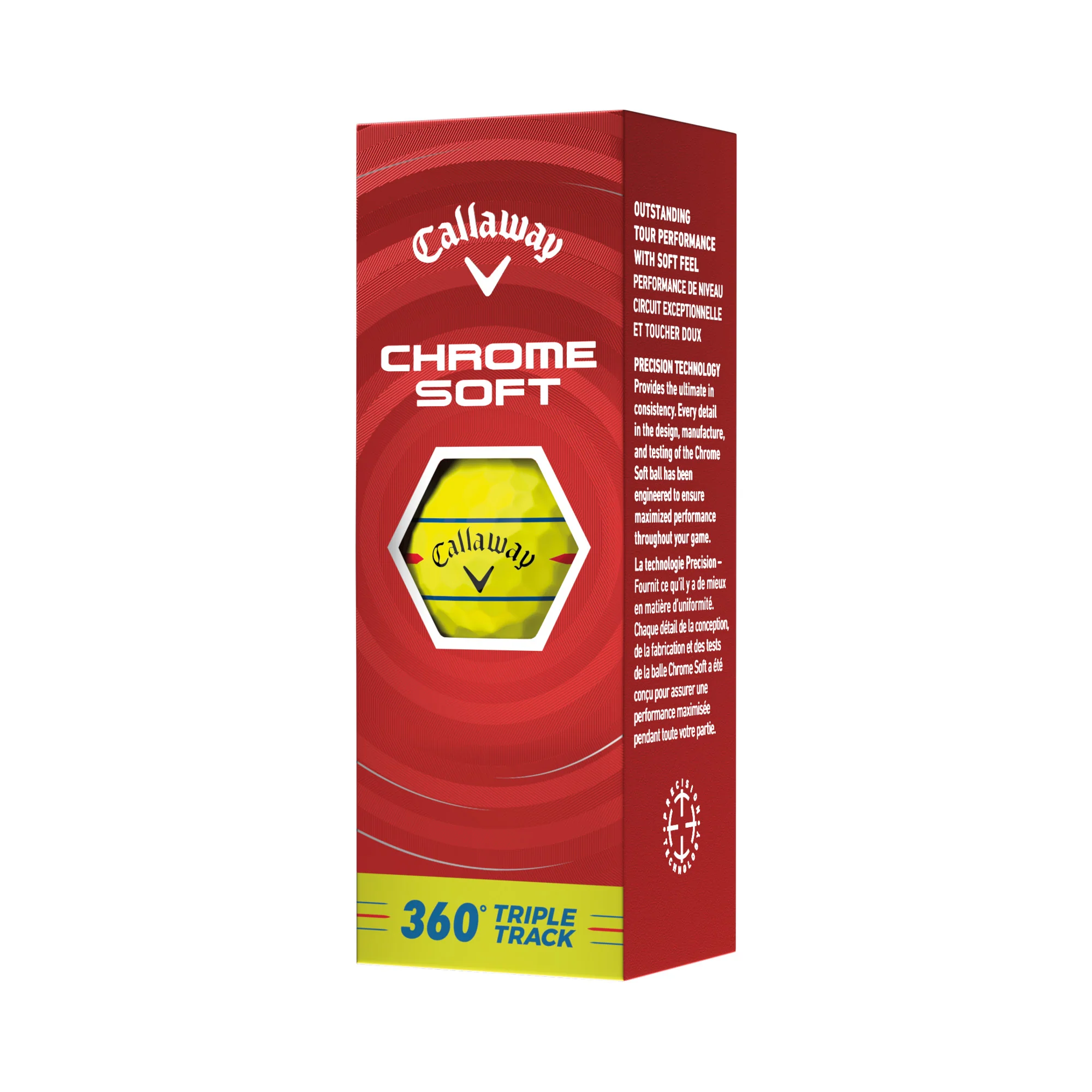 Callaway Chrome Soft 360º Triple Track Golf Balls 2026 - Yellow - Image 2