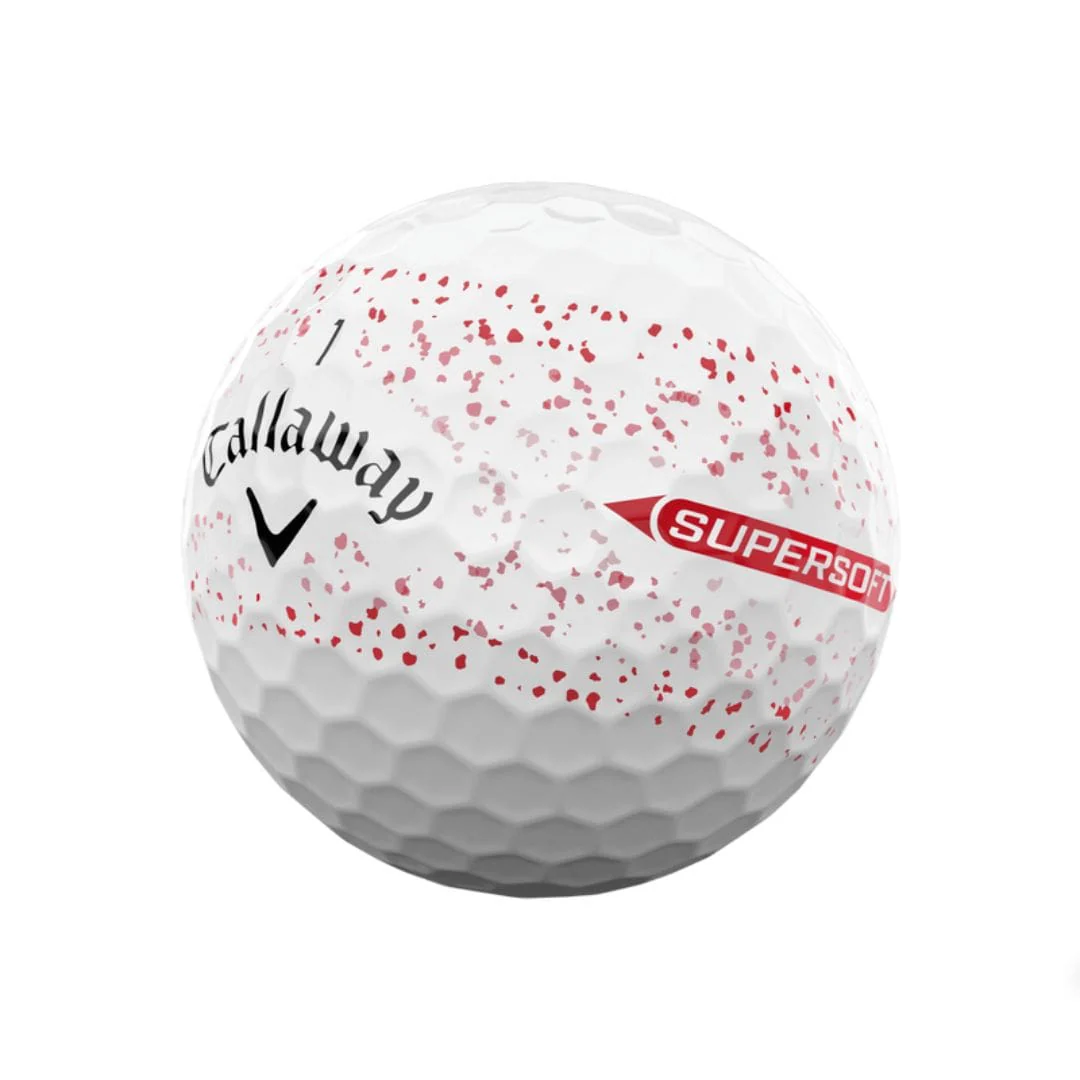 Callaway Supersoft 360º Splatter Golf Balls - Red - Image 3