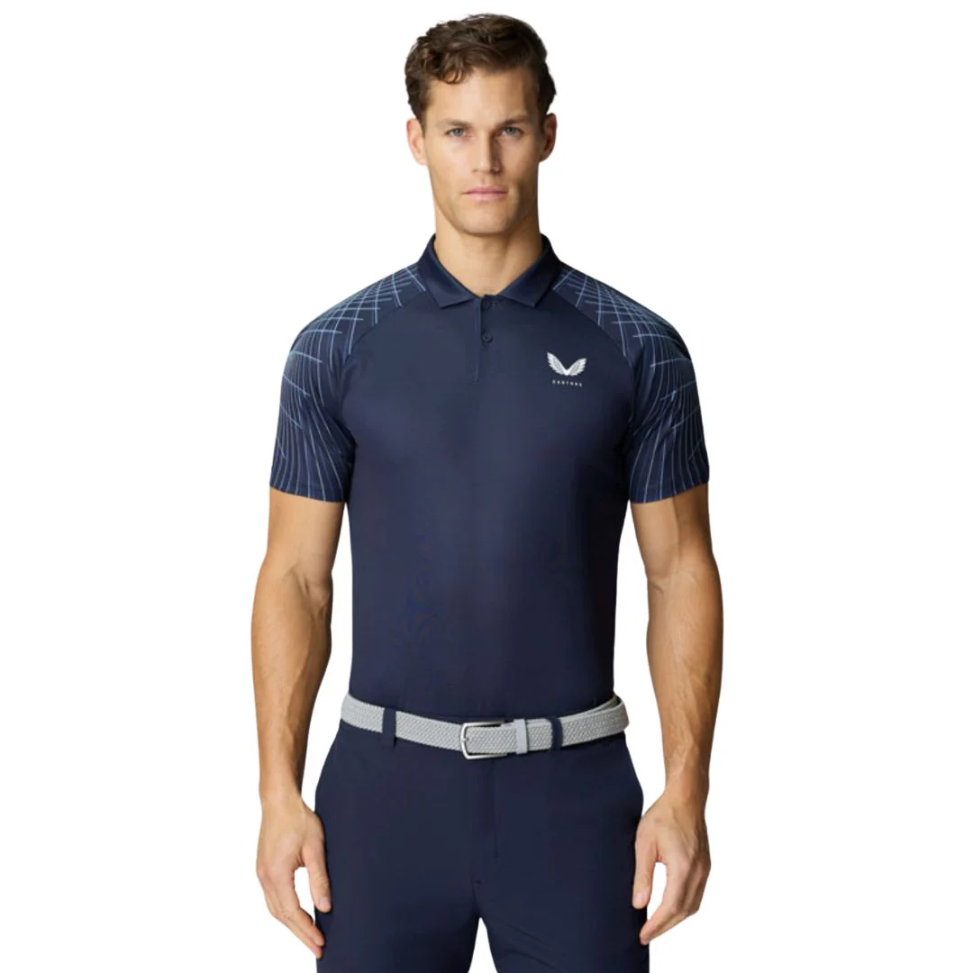 Castore Club Shoulder Graphic Golf Polo Shirt - Image 3