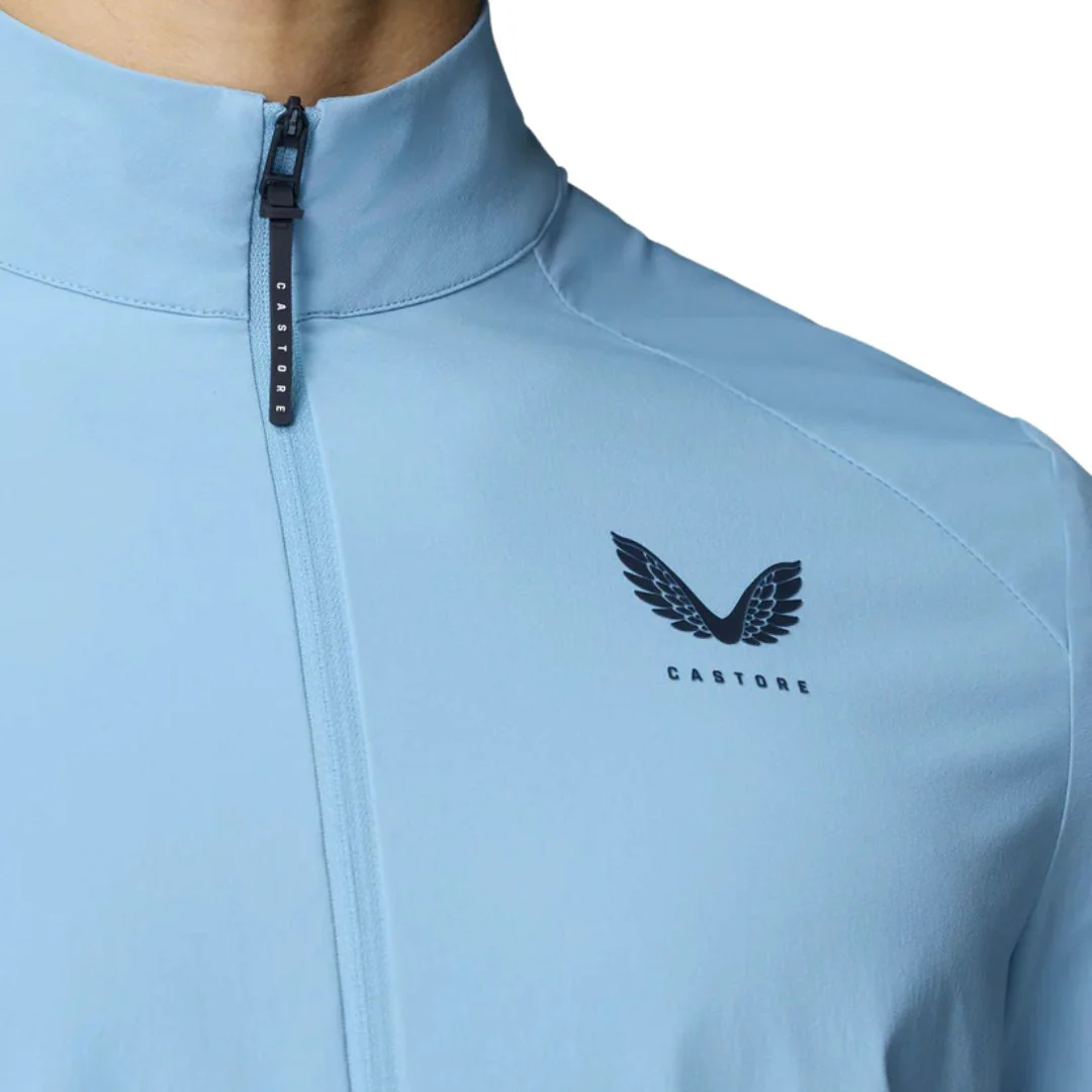 Castore Flex Woven 1/2 Zip Jacket (Sky Blue & Midnight Navy) - Image 3