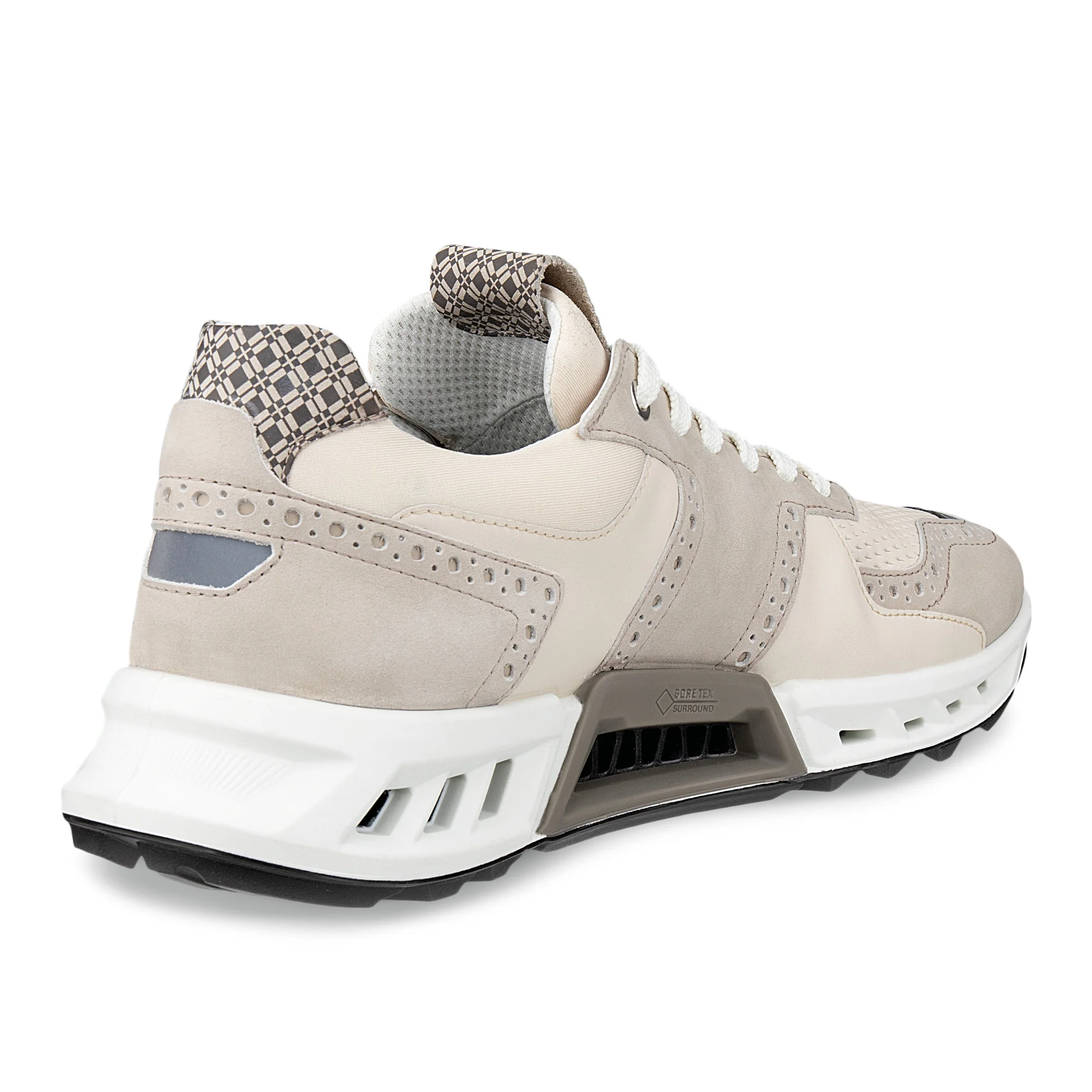 Ecco Biom C4 Lace Gore-Tex Spikeless Golf Shoes - Pure Cashmere, Limestone & Dark Clay - Image 3