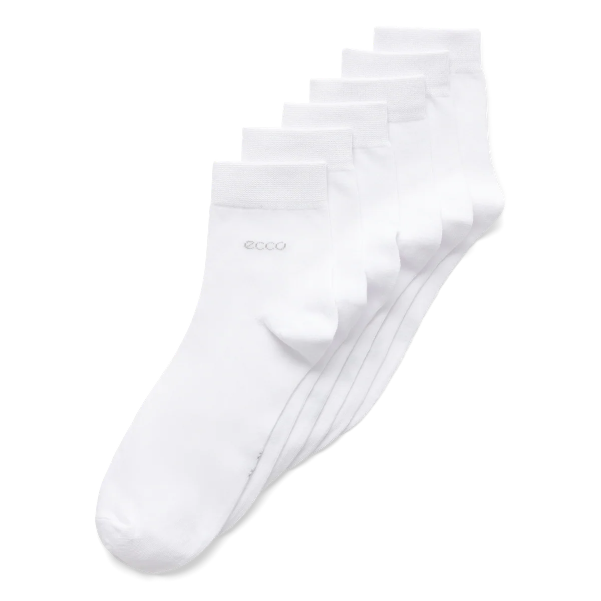 Ecco Classic Ankle Cut Socks - 3 Pack - White - Image 2