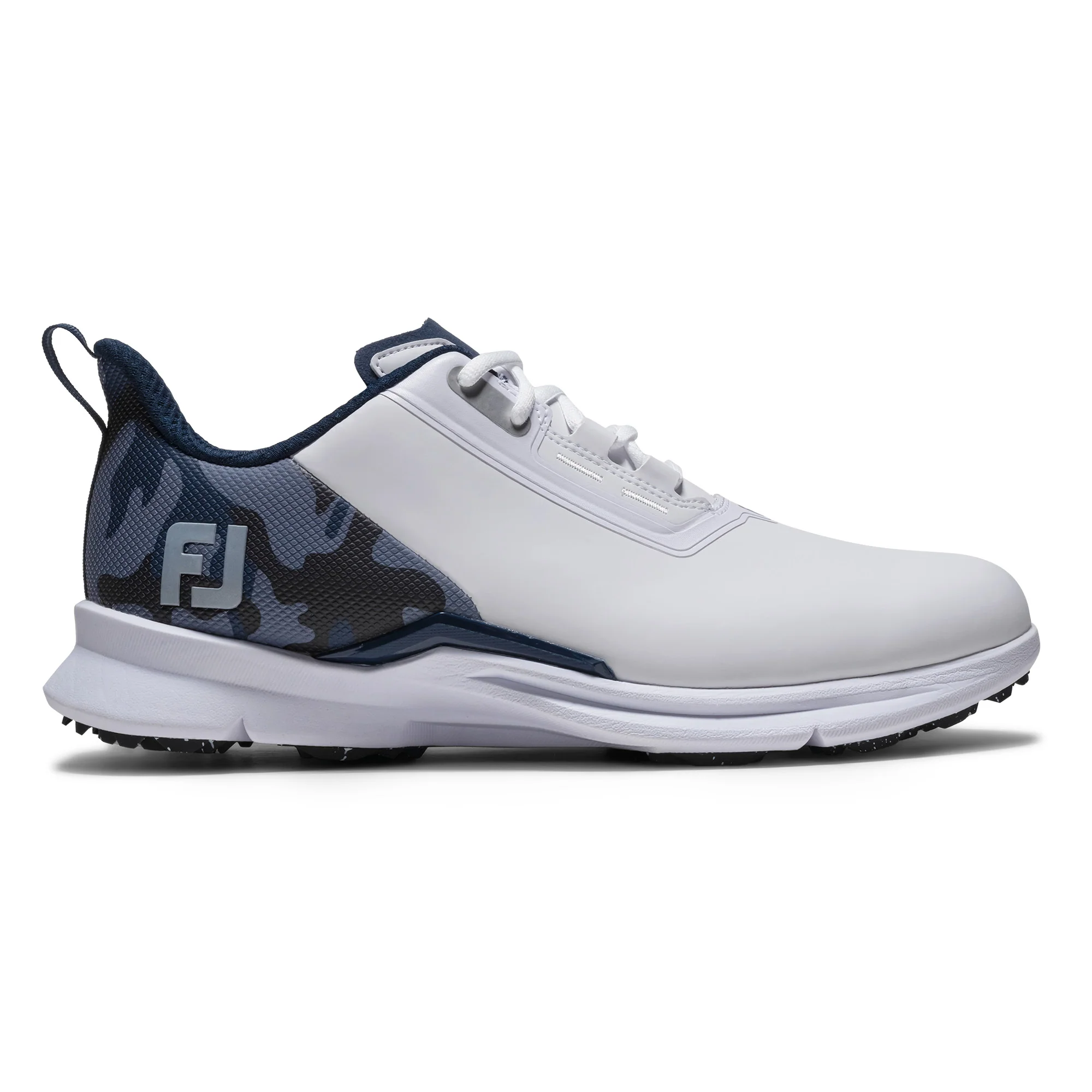 Footjoy Fuel Golf Shoes - White, Navy & Silver - Image 3