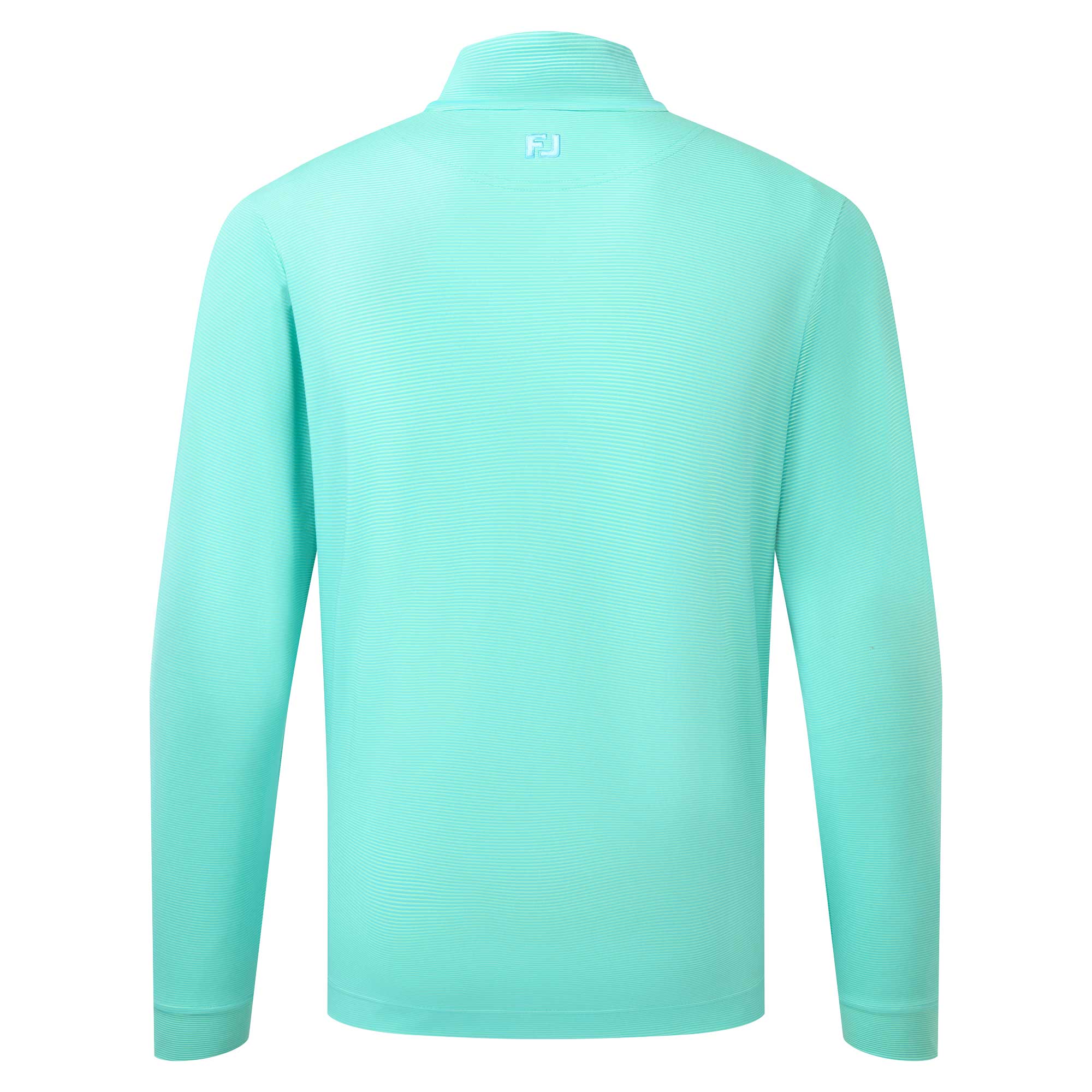 FootJoy Ottoman Stripe Chill-Out Quarter-Zip Pullover - Blue Reef - Image 2