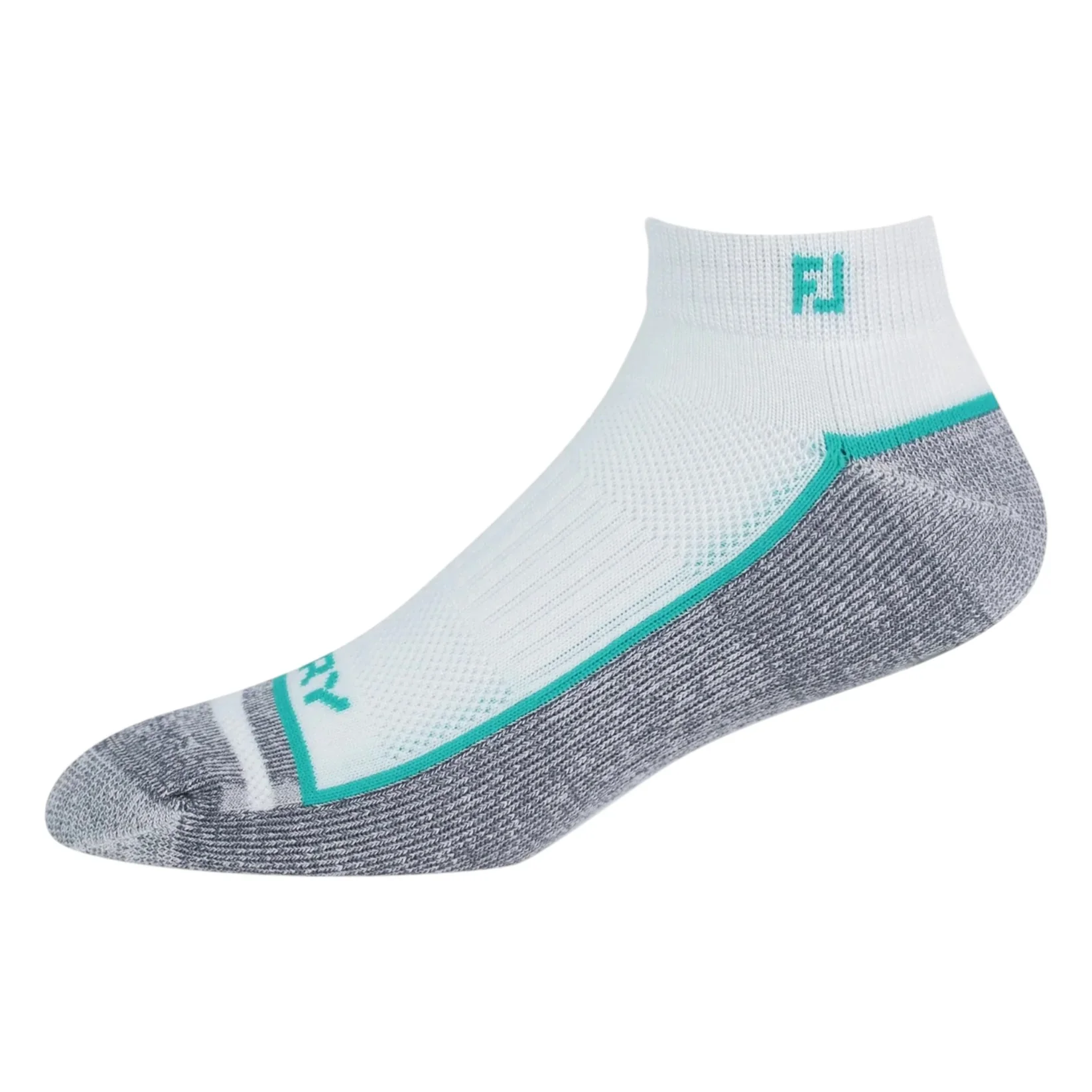 FootJoy ProDry Sport Socks - White, Sea Glass & Charcoal - Size 6-11