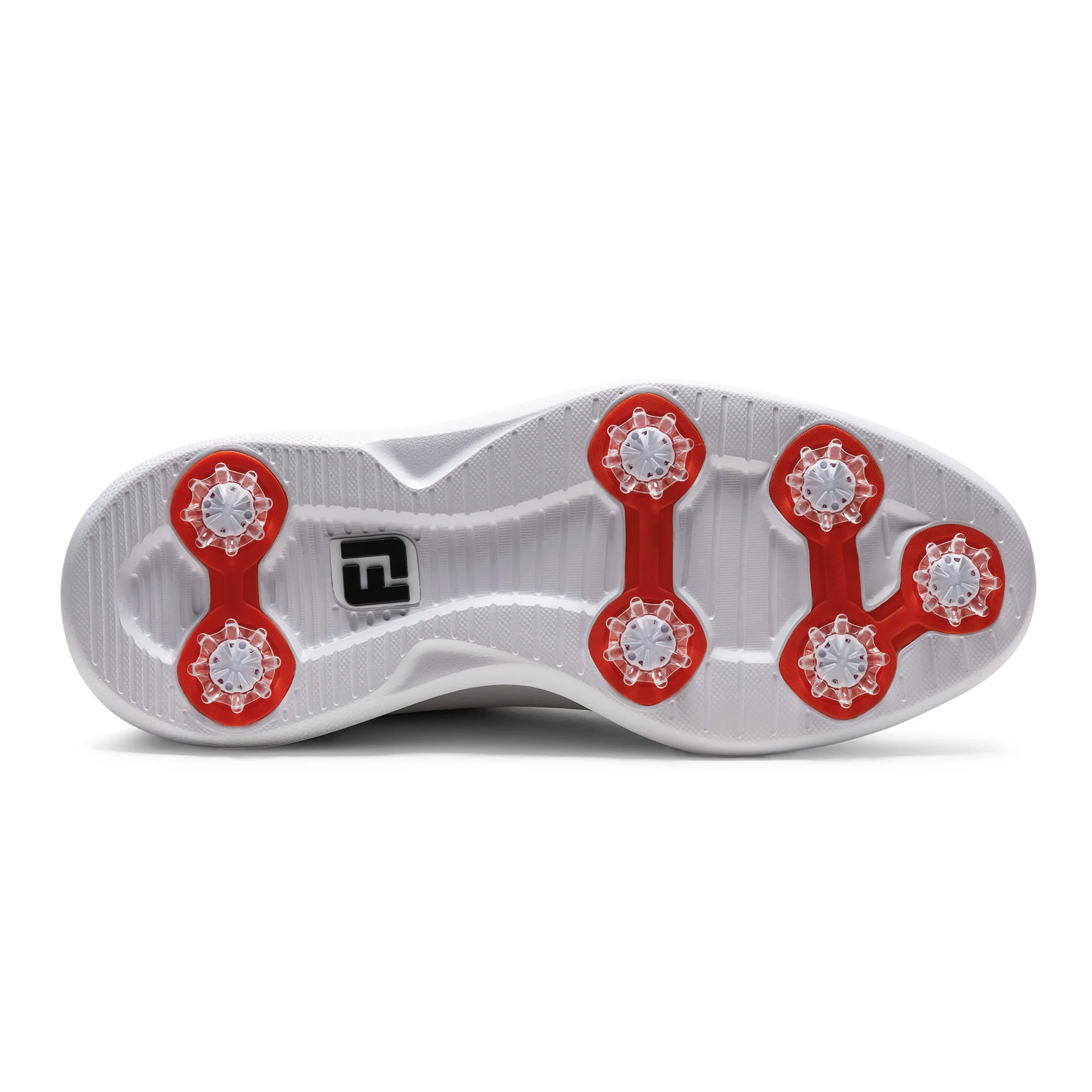 Footjoy Traditions Camo Blucher Golf Shoes - White, Black & Red - Image 6