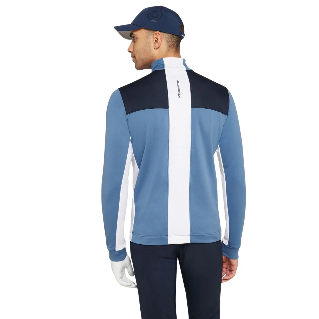 Galvin Green Dean Half-Zip Golf Pullover - Moonlight Blue & Navy - Image 4