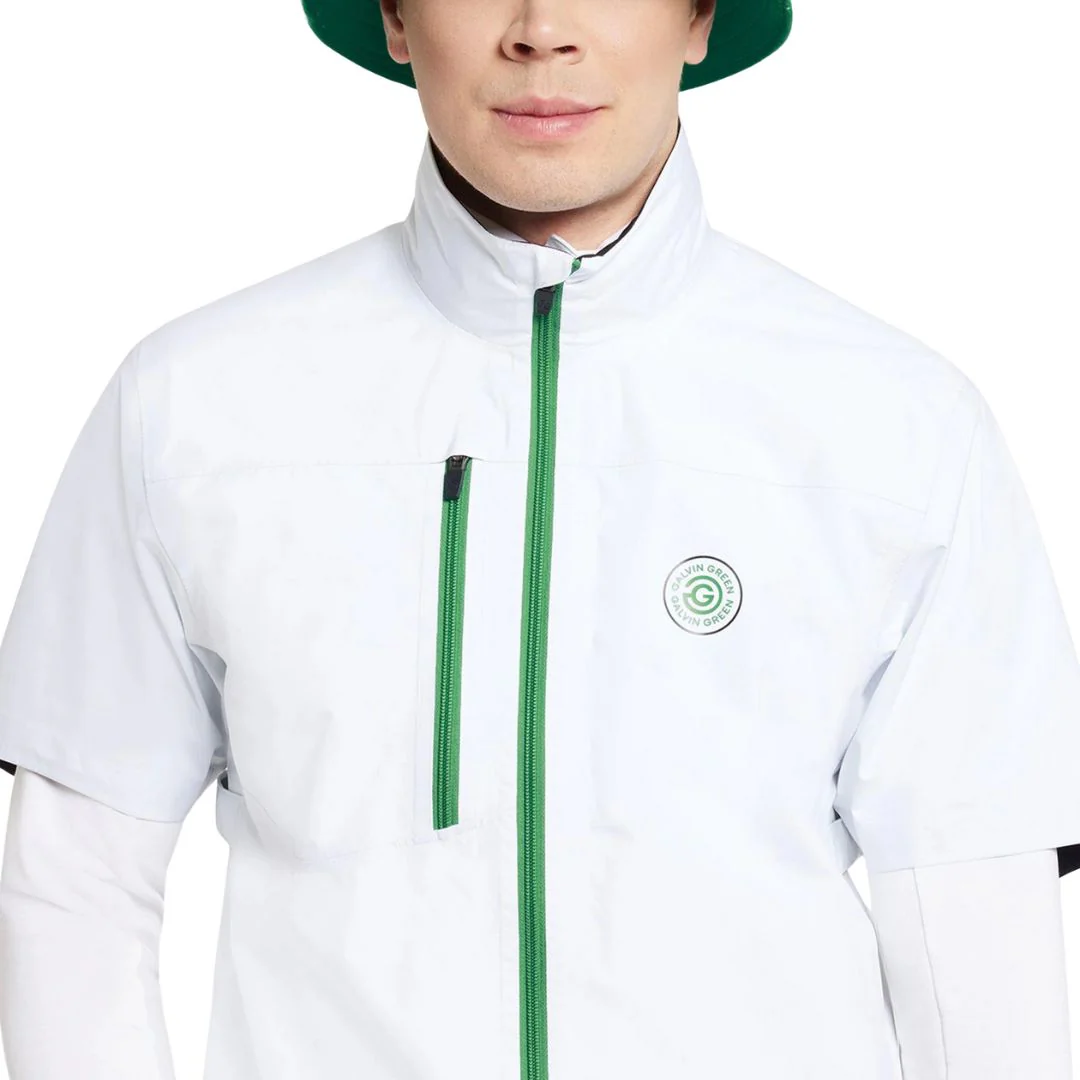 Galvin Green Abel Waterproof Short Sleeve Golf Jacket (White) - Image 5