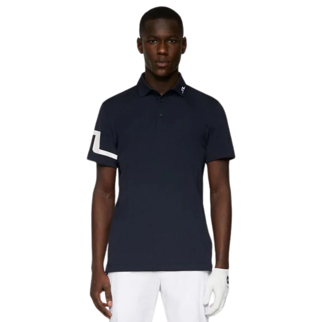 J Lindeberg Heath Regular Fit Golf Polo Shirt - Navy - Image 2
