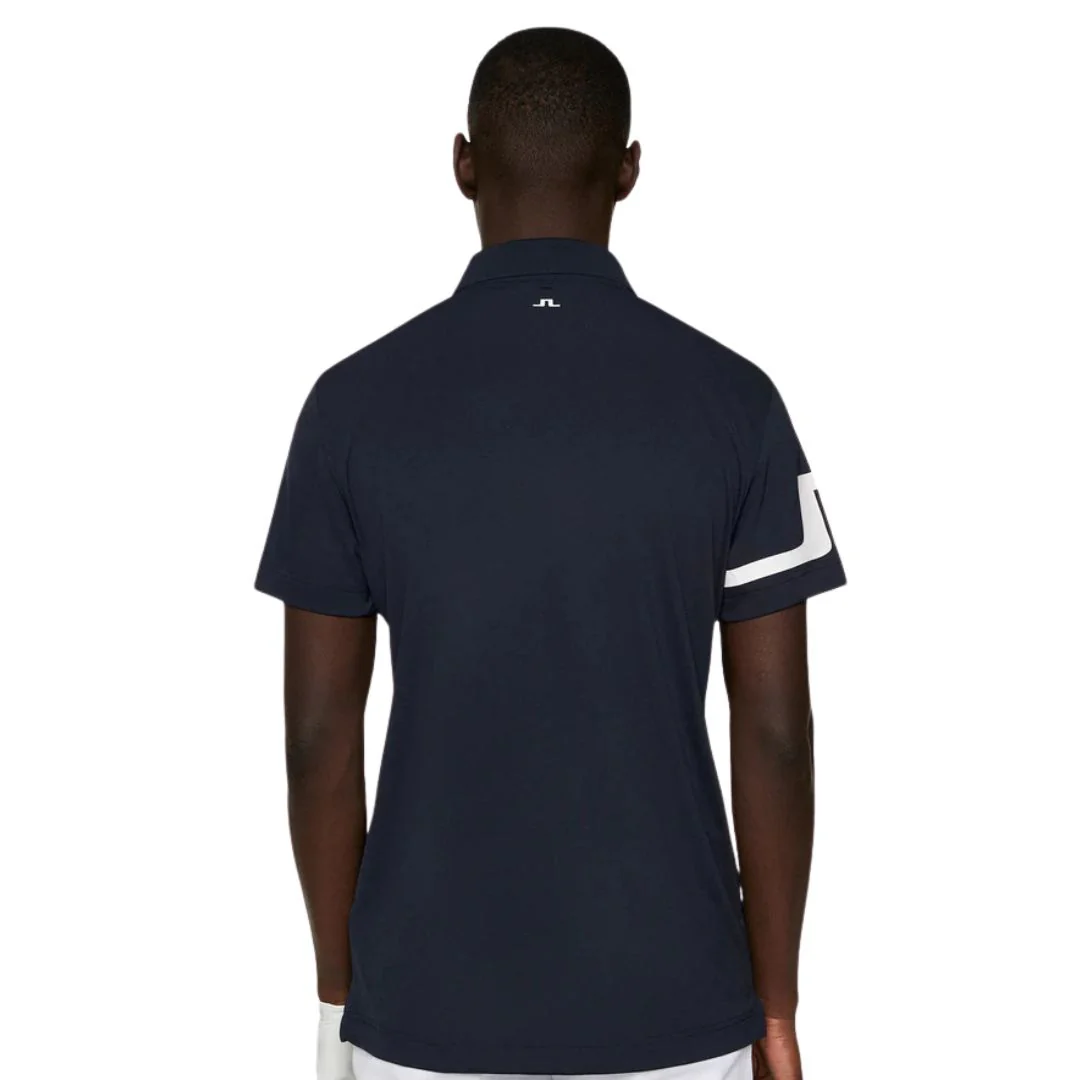 J Lindeberg Heath Regular Fit Golf Polo Shirt - Navy - Image 3