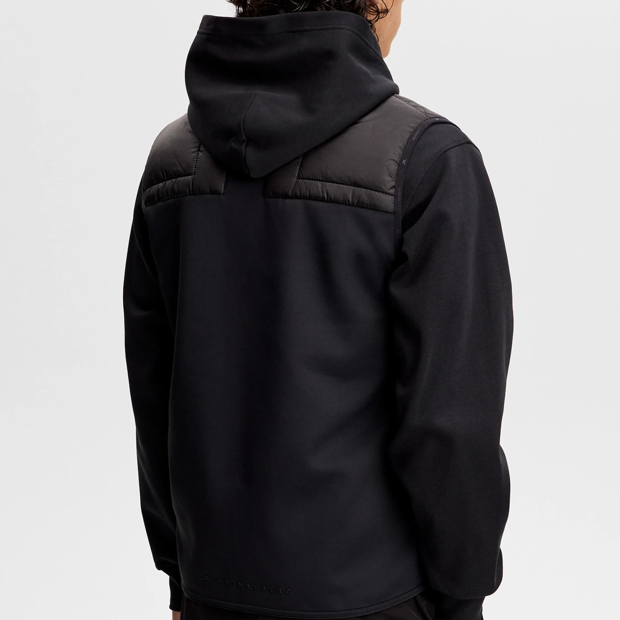 J Lindeberg Heyden Quilt Hybrid Vest - Black - Image 3