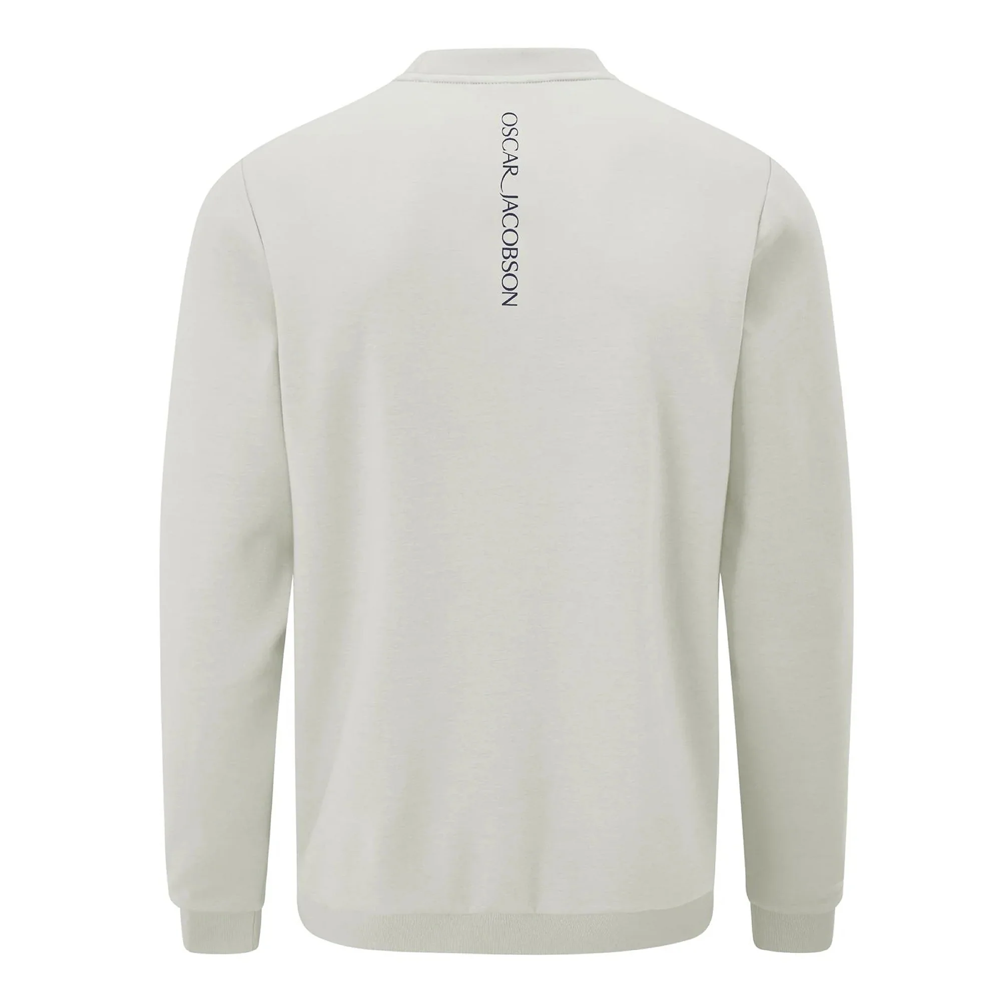 Oscar Jacobson Johnstone Tour Crew Neck Golf Sweater - Aluminium - Image 2