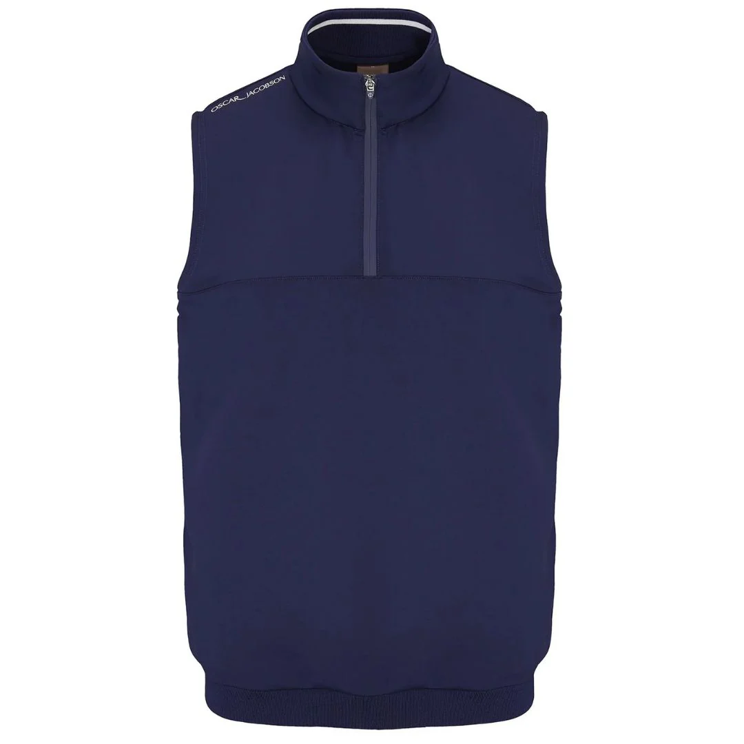 Oscar Jacobson Westland Sleeveless 1/4 Zip Golf Pullover - Image 2