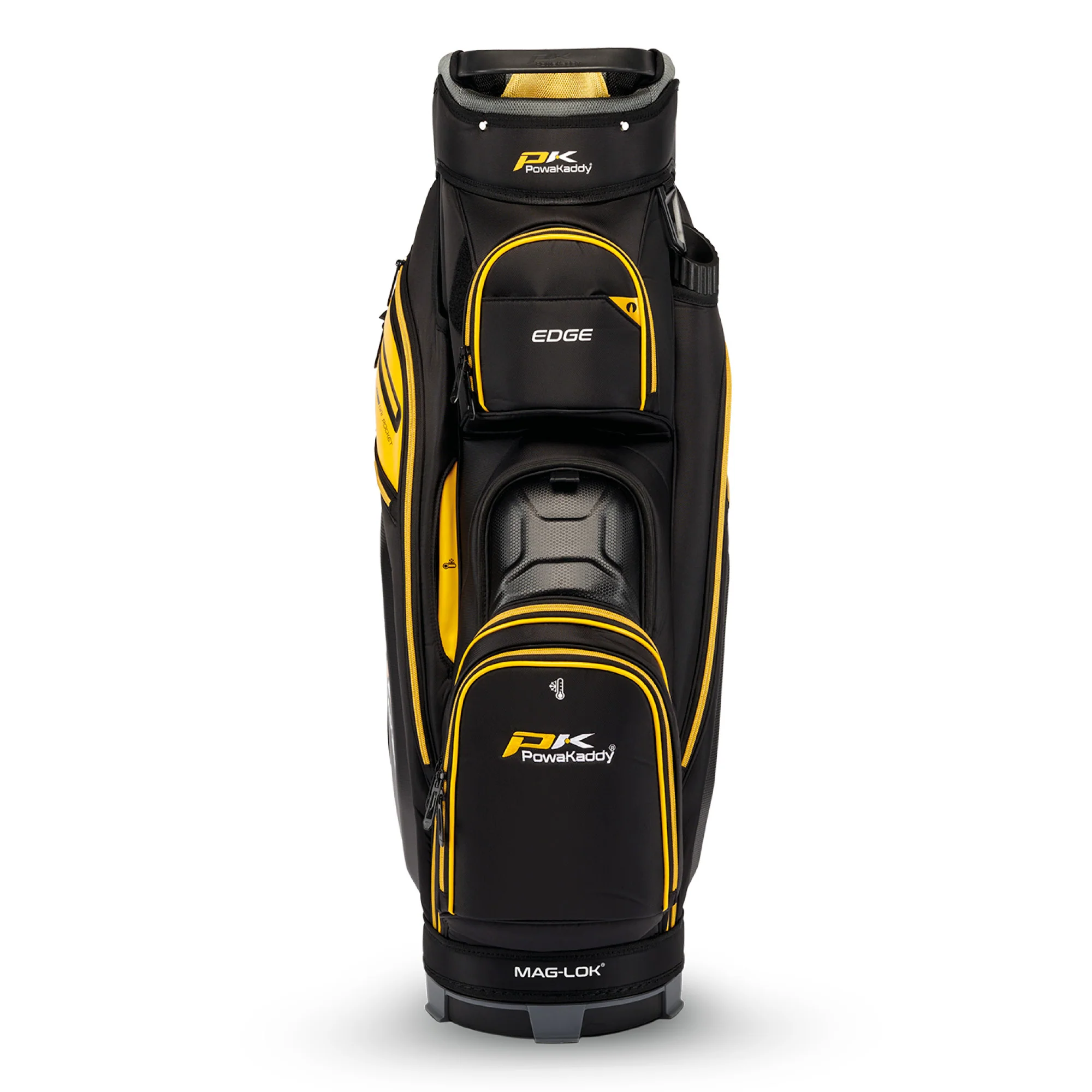 Powakaddy Edge Golf Cart Bag - Gunmetal & Yellow - Image 3