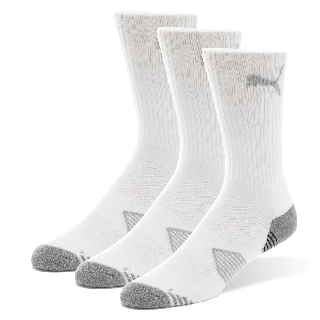 Puma Essential Crew Cut Socks 3 Pack - White