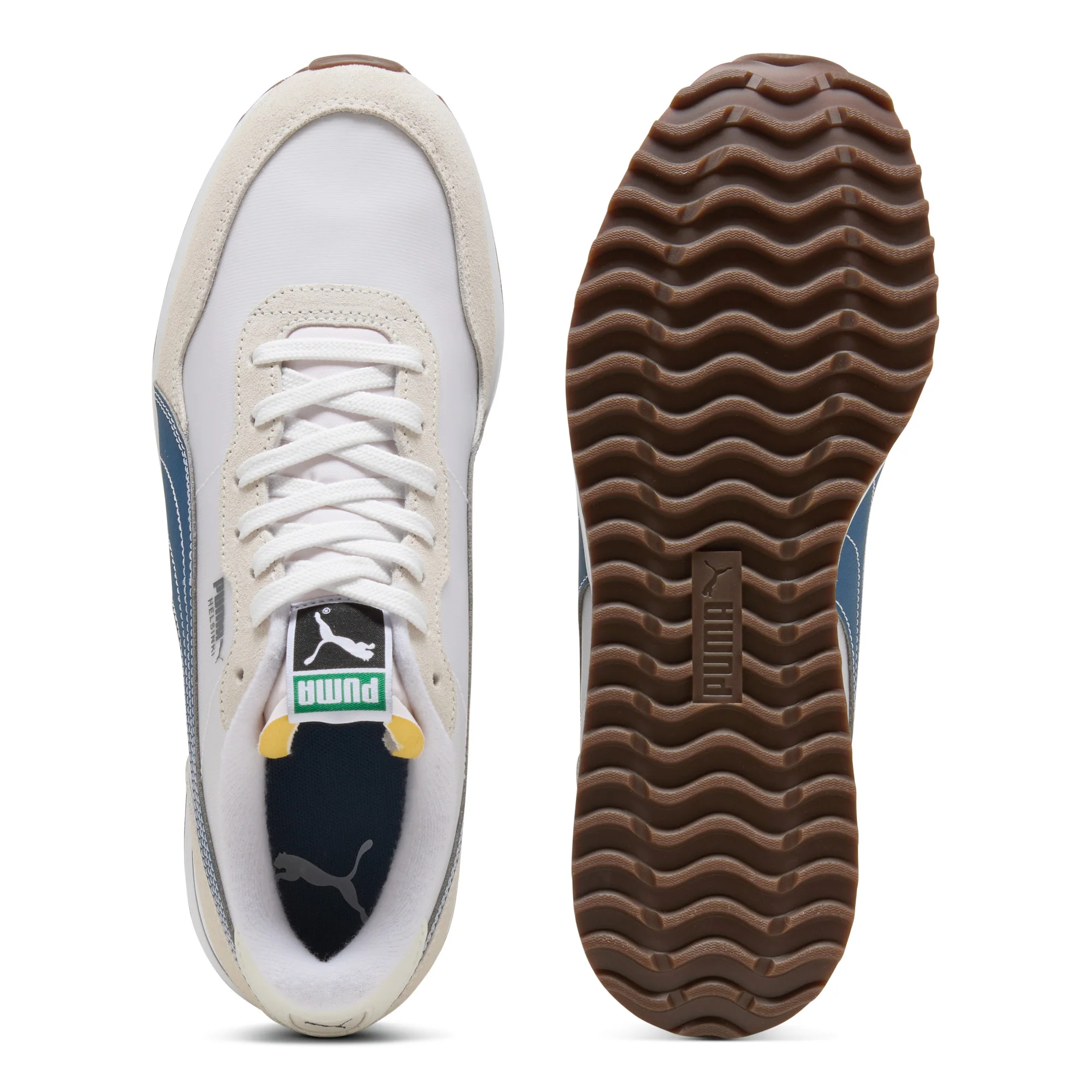 Puma Helsinki G Spikeless Golf Shoes - Puma White & Dark Indigo - Image 4