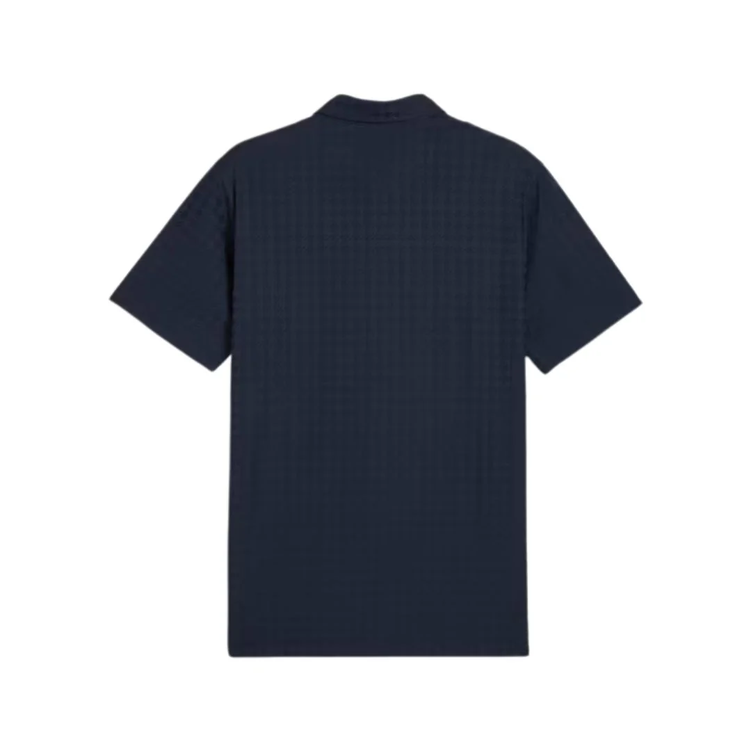 Puma MATTR Houndstooth Golf Polo Shirt (Deep Navy) - Image 2