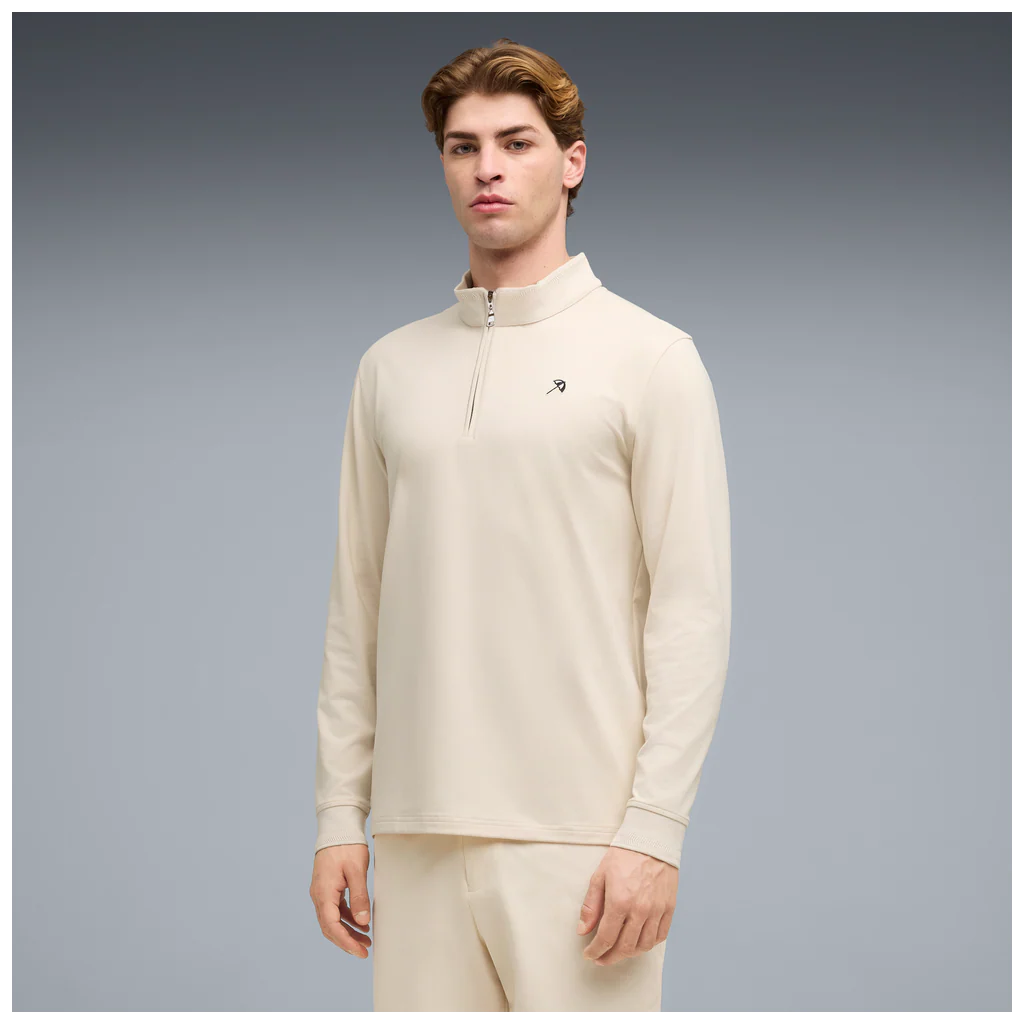 Puma X Arnold Palmer Cloudspun 1/4 Zip Golf Pullover - Alpine Snow - Image 3