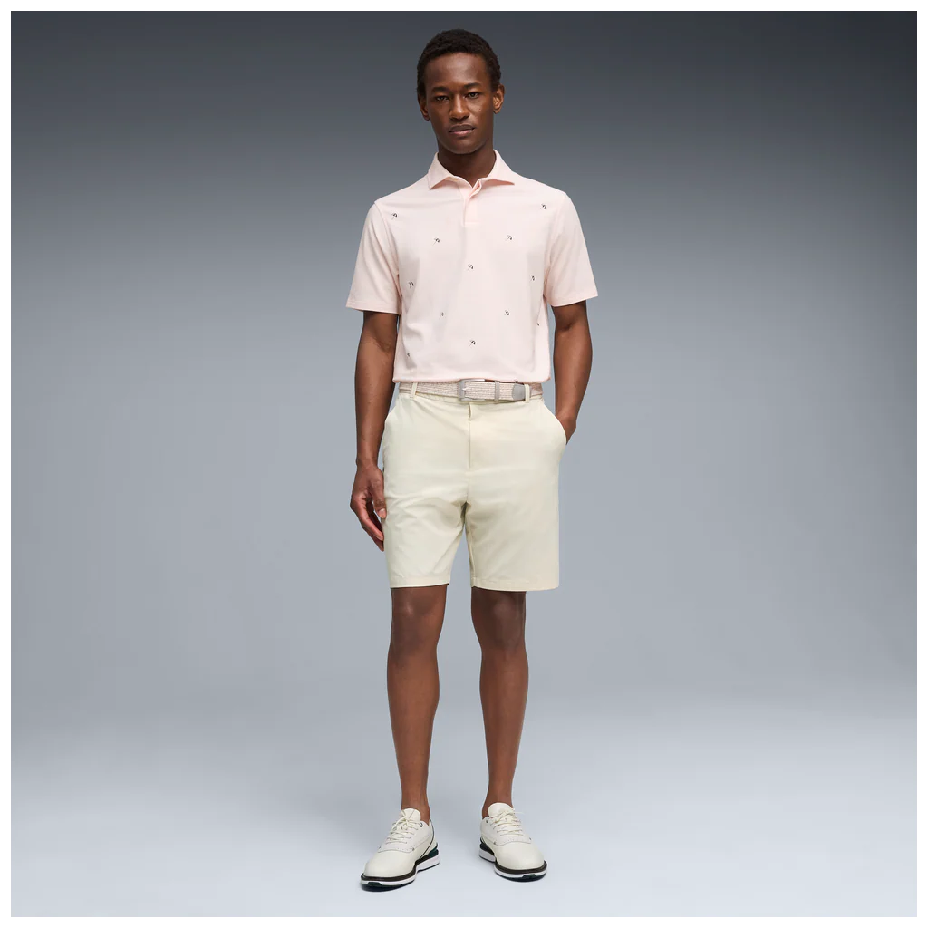 Puma x Arnold Palmer Madlon Umbrella Golf Polo Shirt - Jasmine Flower - Image 5