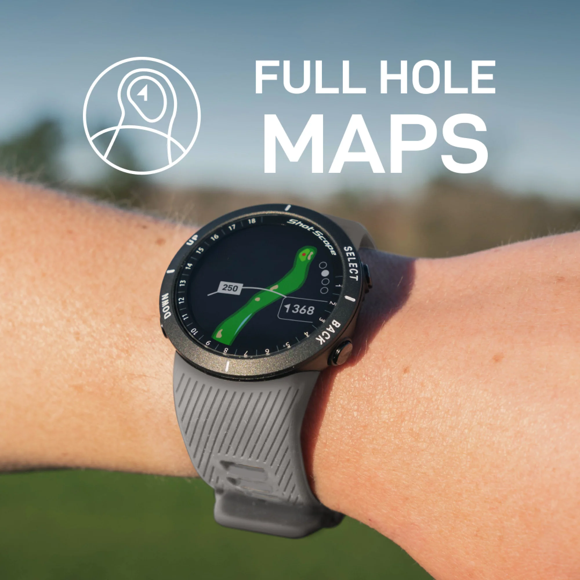 Shot Scope V5 GPS Watch - Grey - Image 8