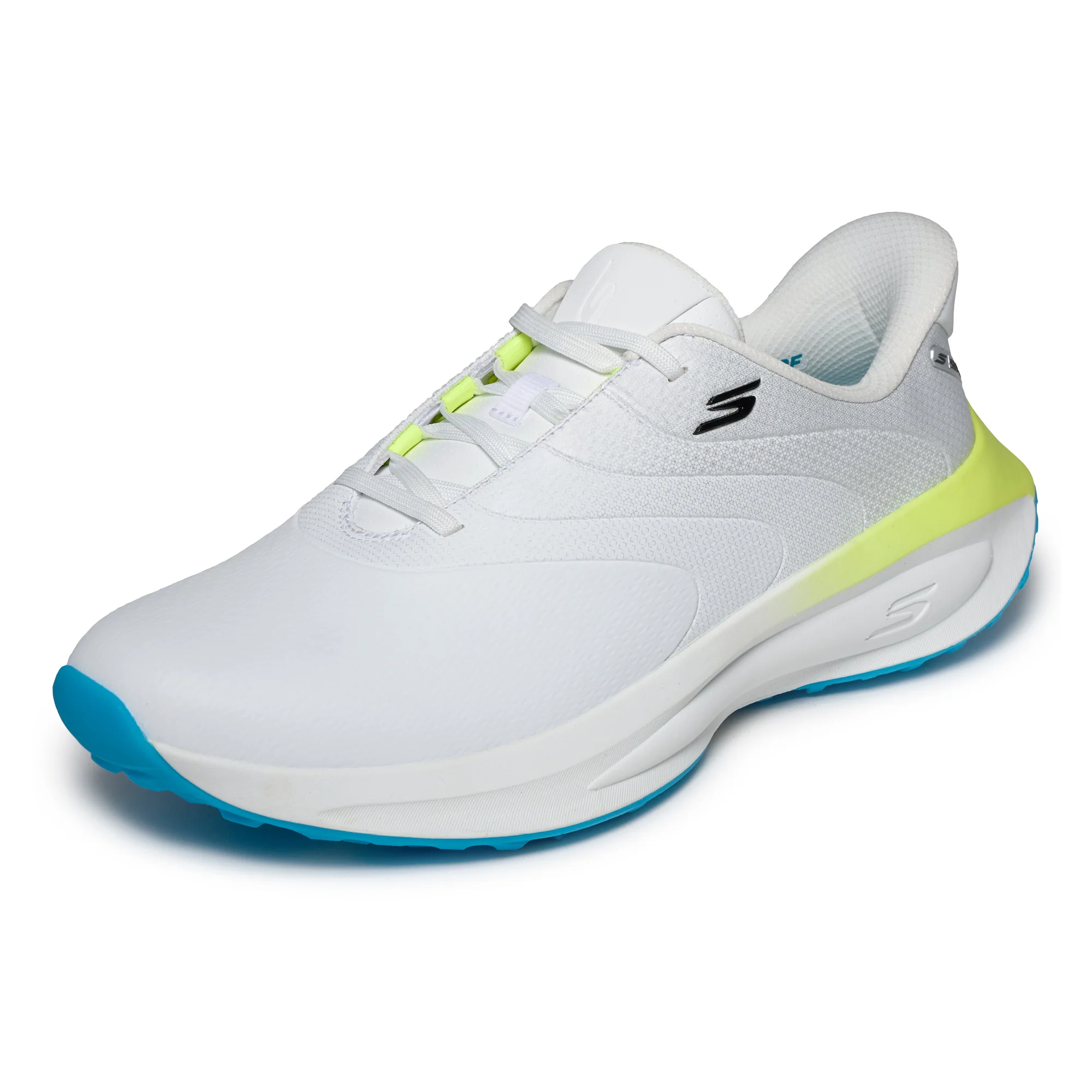 Skechers Men's Flow Slip-In Spikeless Golf Shoes - White, Black & Multi - Image 3