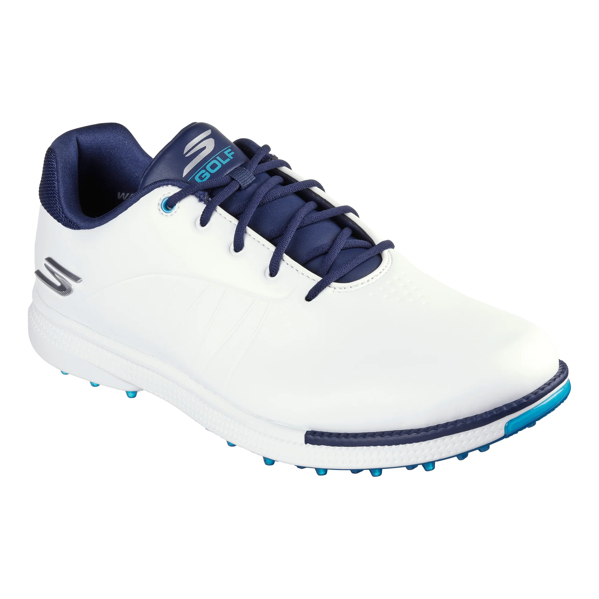 Skechers Men's Go Golf Tempo Spikeless Golf Shoes - White, Navy & Blue - Image 3