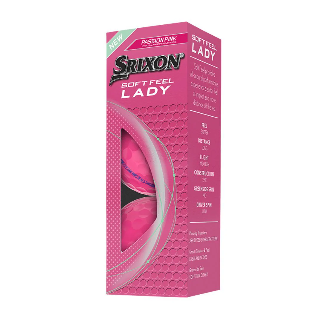 Srixon Soft Feel Lady Golf Balls 2025 (Passion Pink) - Image 3