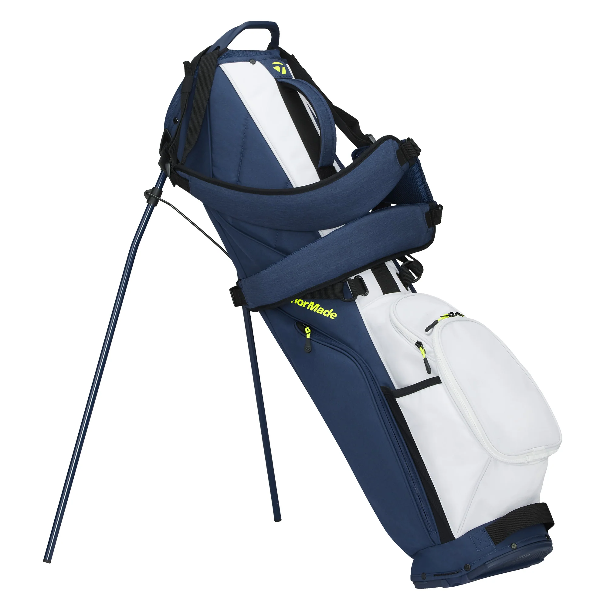 Taylormade Flextech Carry Golf Stand Bag - Navy, White & Lime - Image 2