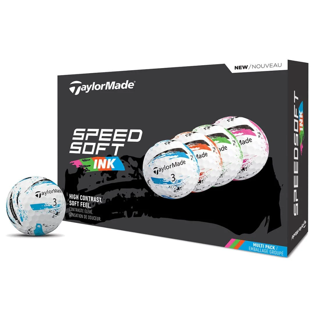 Taylormade Speedsoft Ink Golf Balls (Multi Colour)