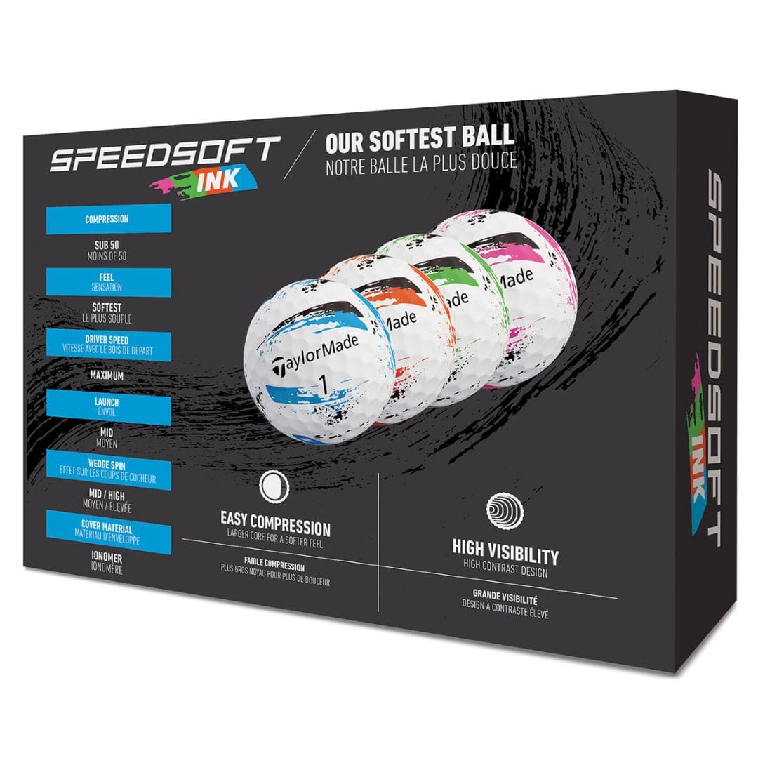 Taylormade Speedsoft Ink Golf Balls (Multi Colour) - Image 3