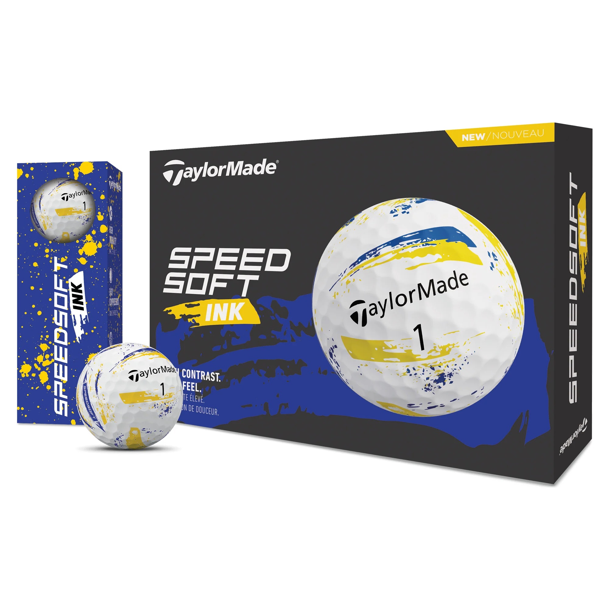 TaylorMade SpeedSoft Ink Golf Balls - Yellow - Image 5