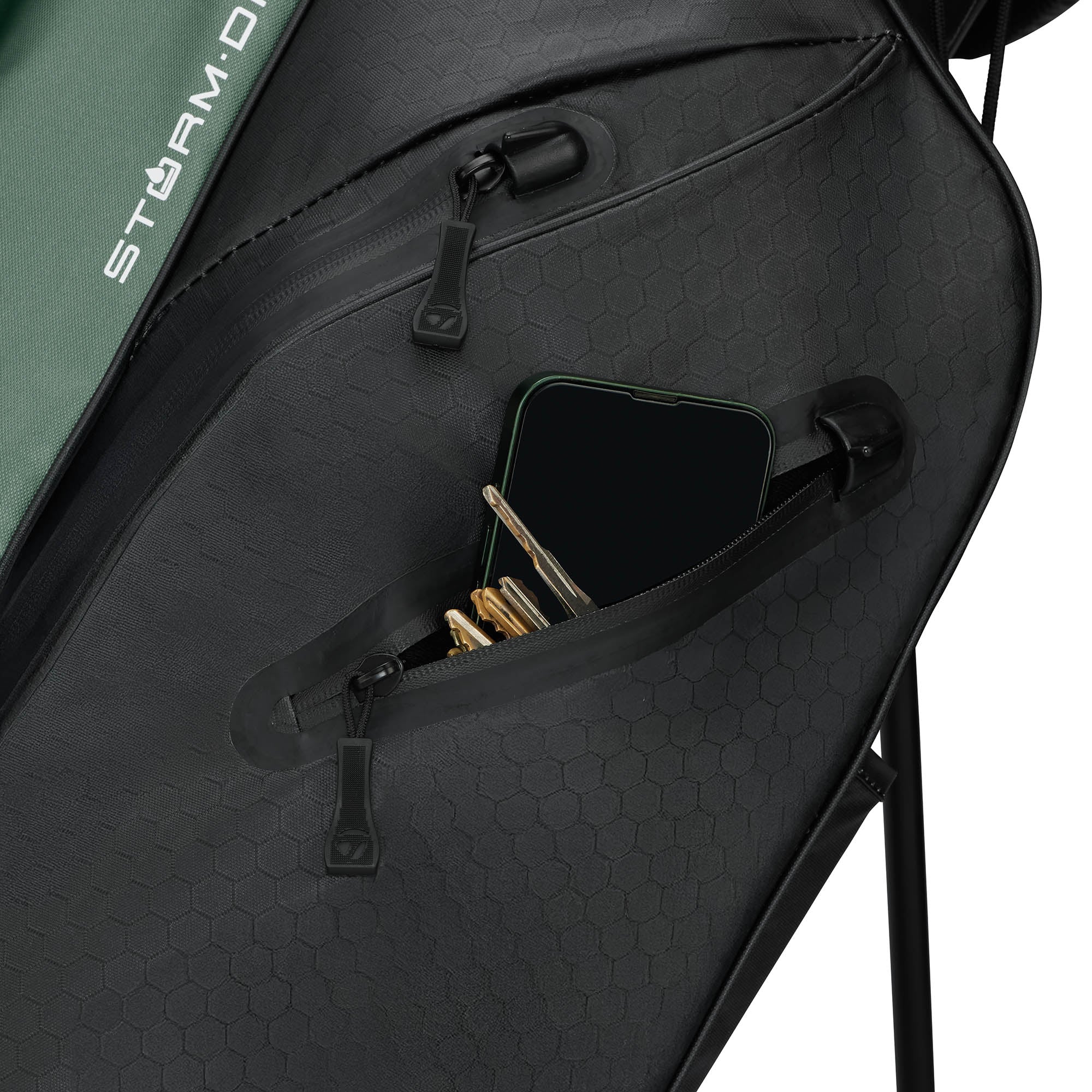 Taylormade StormDry Waterproof Golf Stand Bag - Black & Dark Sage - Image 3