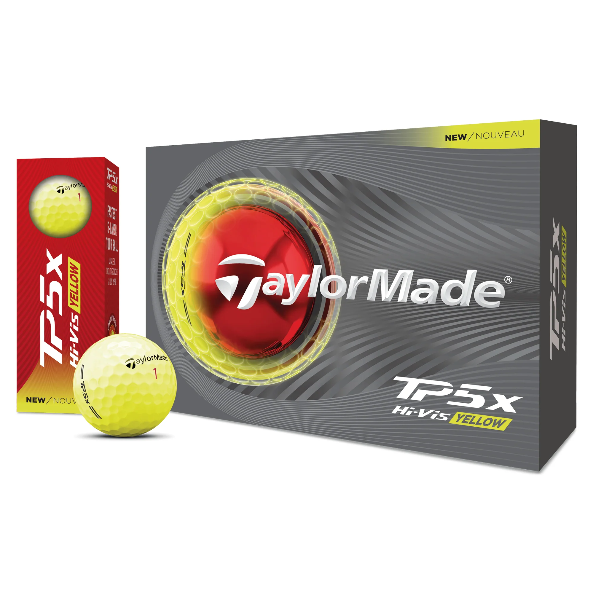 TaylorMade TP5x Golf Balls - Yellow - Image 5