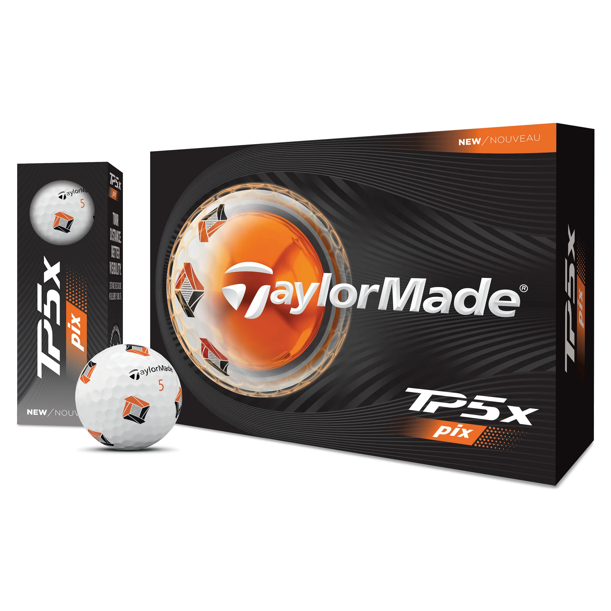 TaylorMade TP5x Pix Golf Balls - White - Image 5