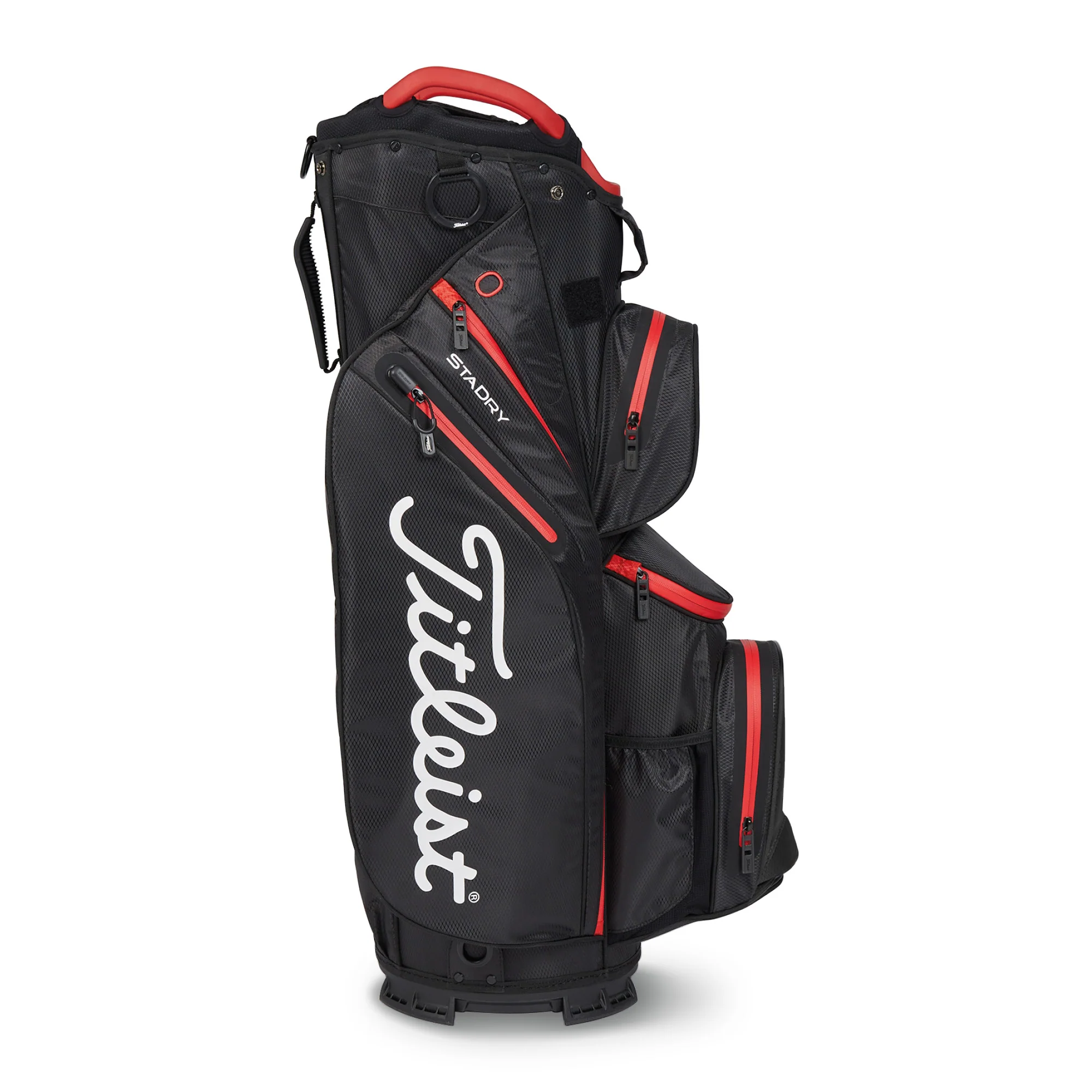 Titleist Cart 14 Stadry Golf Cart Bag - Black, Black & Red - Image 3