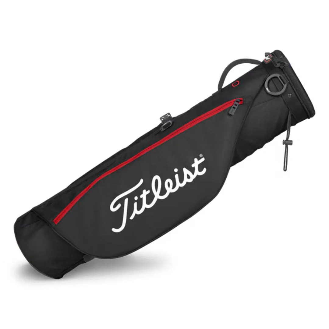 Titleist Carry Golf Pencil Bag - Black, Black & Red