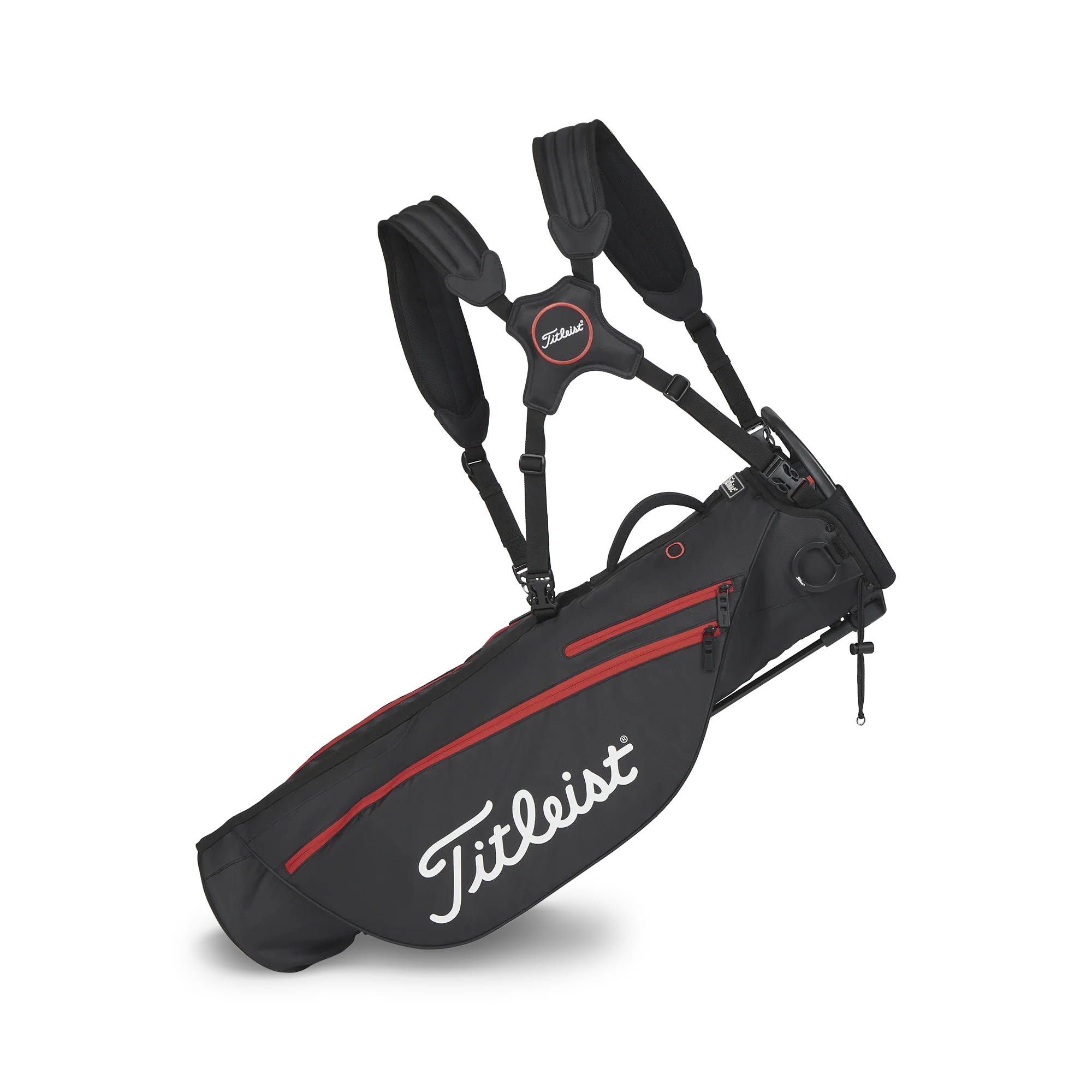 Titleist Premium Carry Golf Bag - Black & Red - Image 2