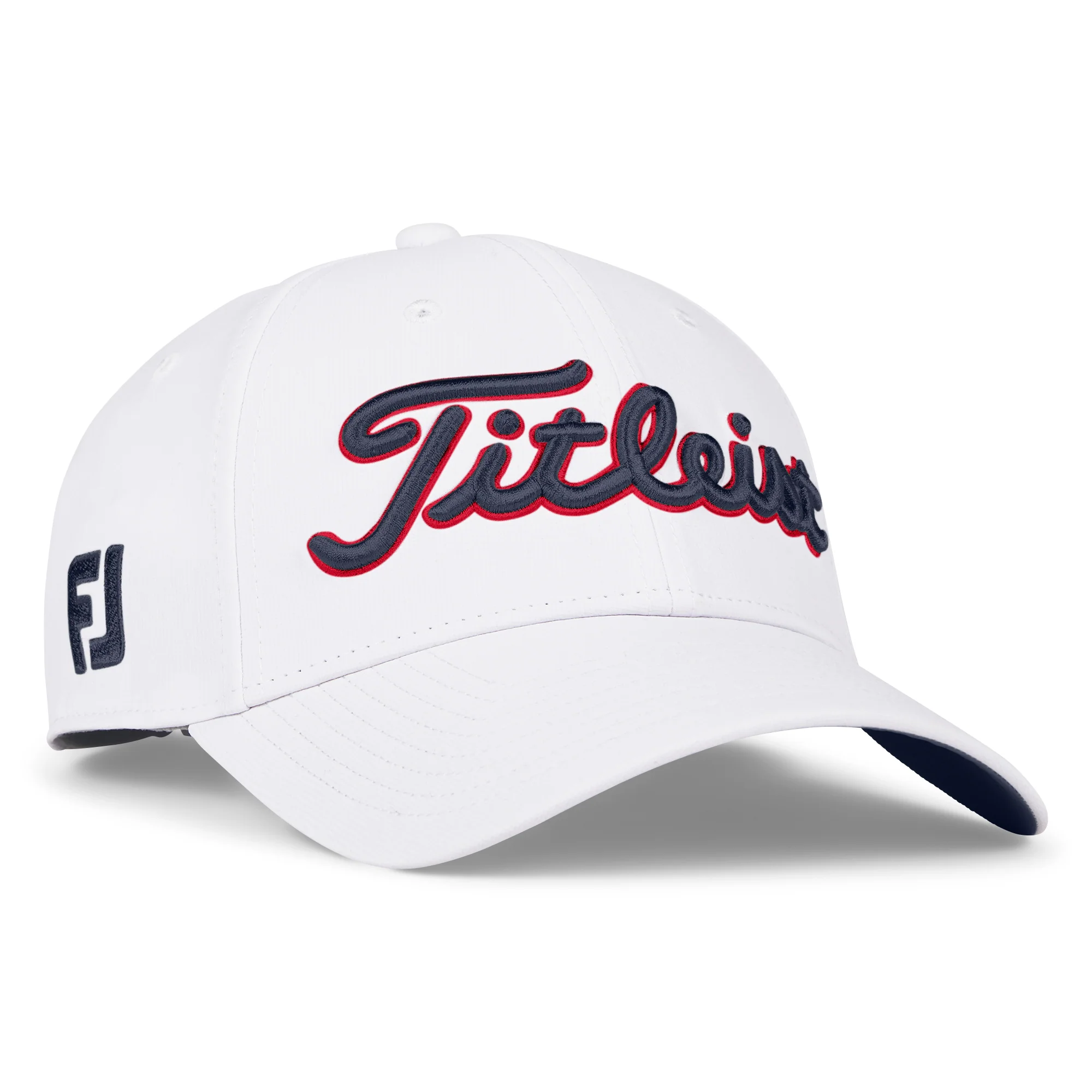 Titleist Tour Performance Golf Cap - White, Navy & Red - Image 2
