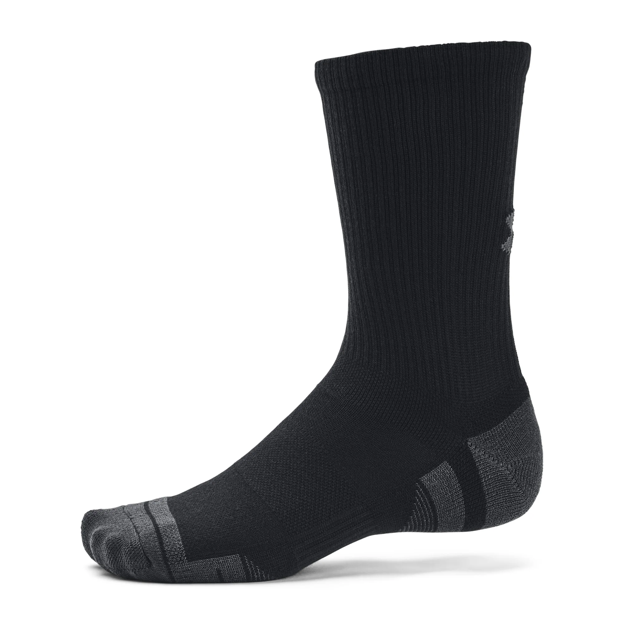 Under Armour Performance Tech Crew Socks 3-Pack - Black - Size 7.5-12 - Image 3