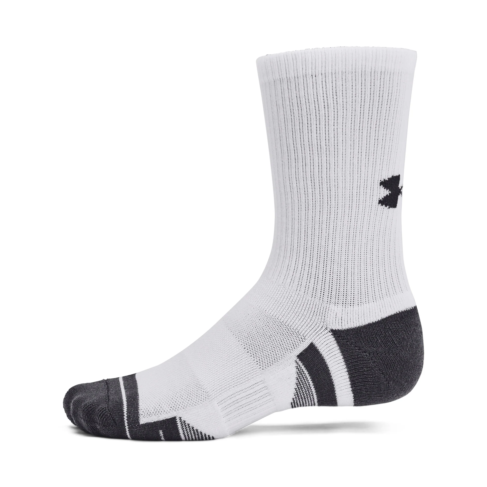 Under Armour Performance Tech Crew Socks 3-Pack - White - Size 7.5-12 - Image 3