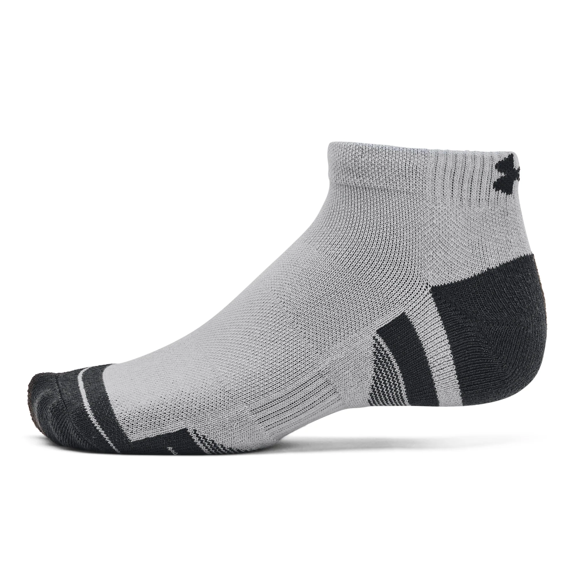 Under Armour Performance Tech Low Cut Socks 3-Pack - Grey, White & Black - Size 7.5-12 - Image 6