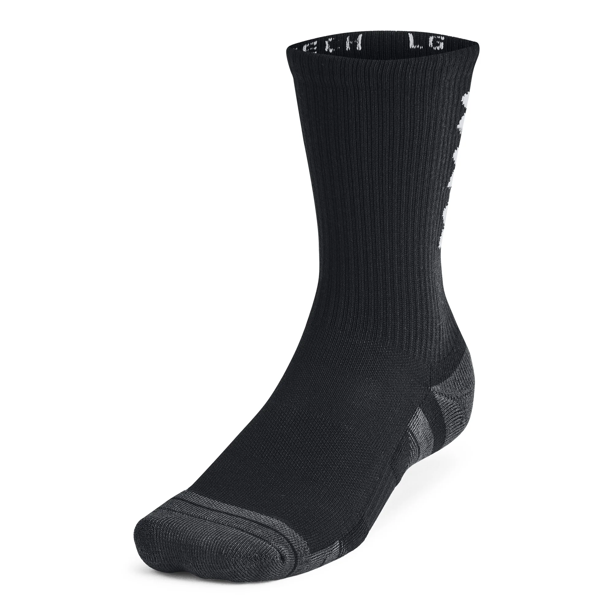 Under Armour Performance Tech Nov Crew Socks 3-Pack - Black - Size 7.5-12 - Image 4