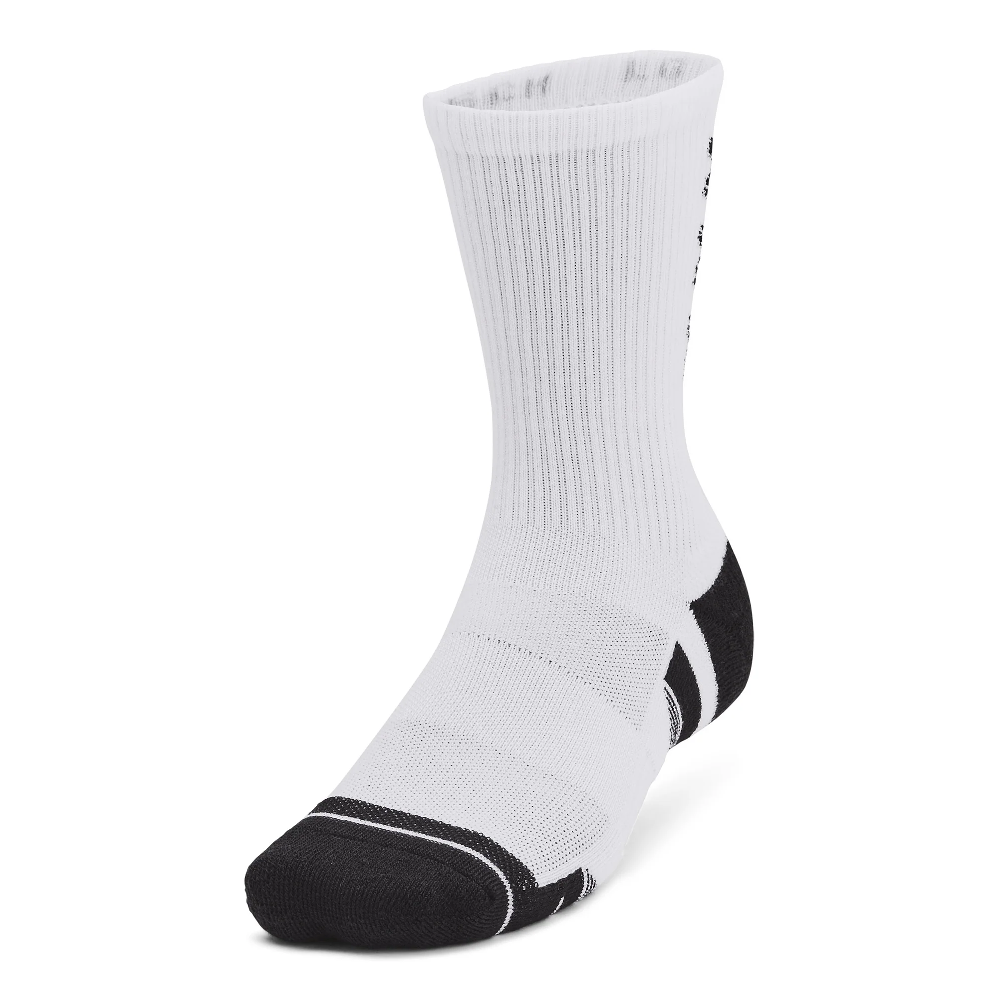 Under Armour Performance Tech Nov Crew Socks 3-Pack - White - Size 7.5-12 - Image 4