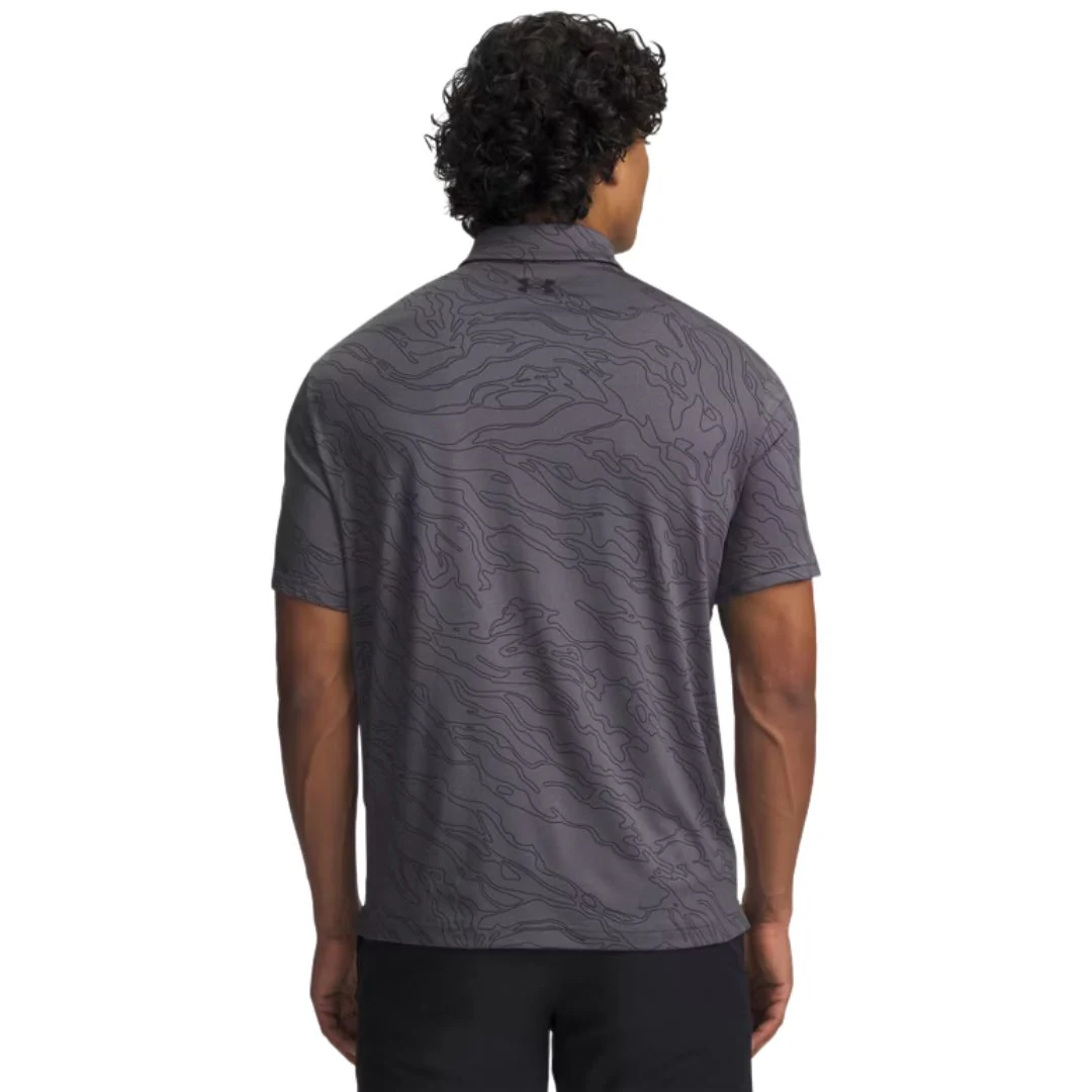 Under Armour Playoff 3.0 Printed Golf Polo Shirt - Castlerock - Image 2